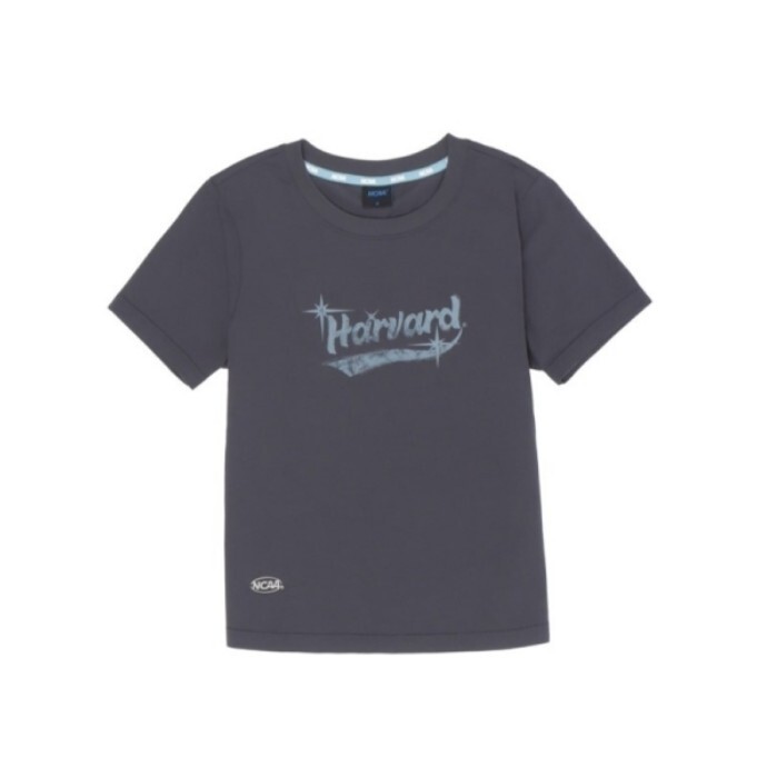 NCAA 短T 深灰 草寫 印花 短袖 女 7522100110