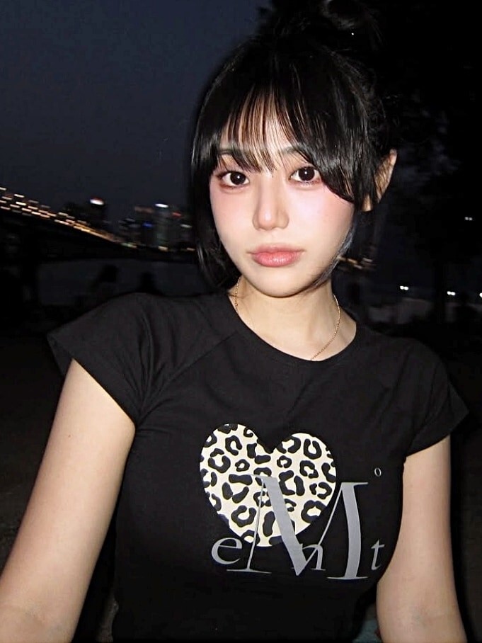 <滿千免運🛒> Mucent Sierra 豹紋心形短袖上衣 男女款