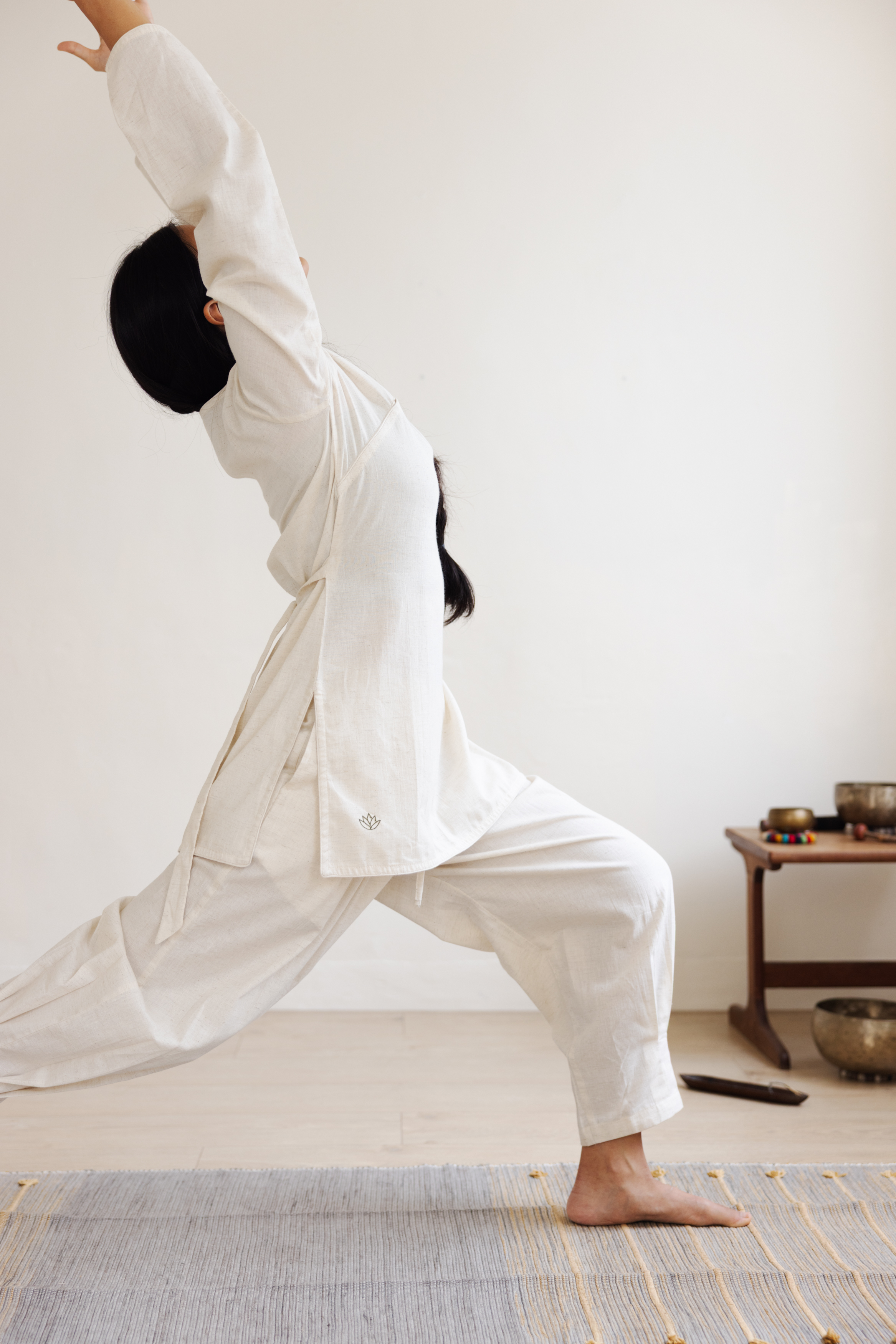 【YOGA】印度手工染織瑜伽墊_灰黃色