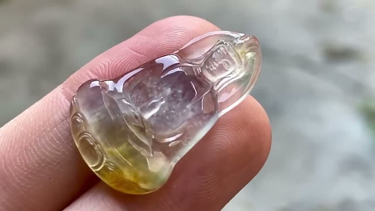 325451 翡翠玻璃鋼黃金觀音