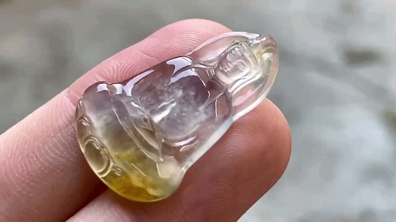 325451 翡翠玻璃鋼黃金觀音