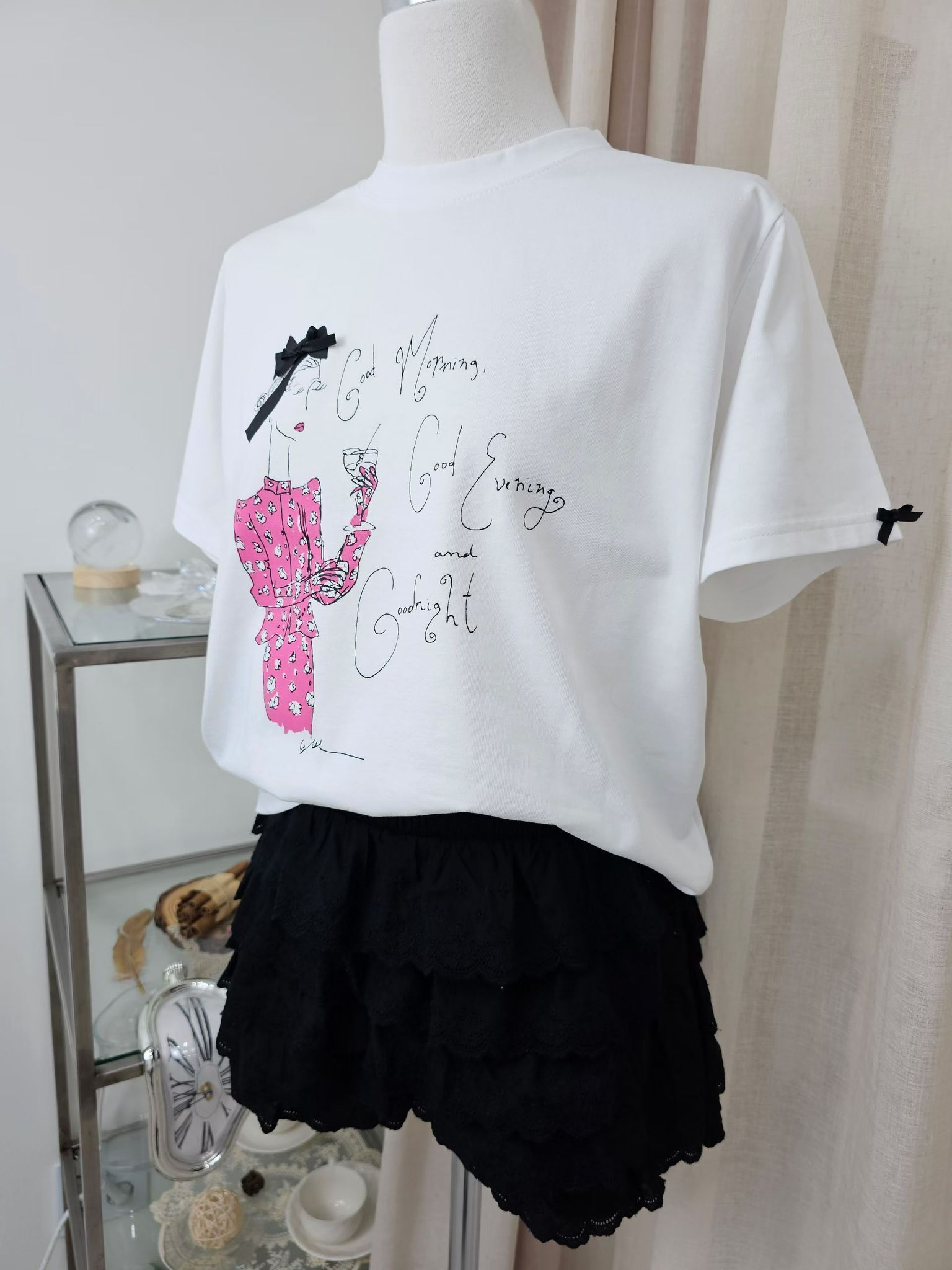 韓國少女圖案top~155E