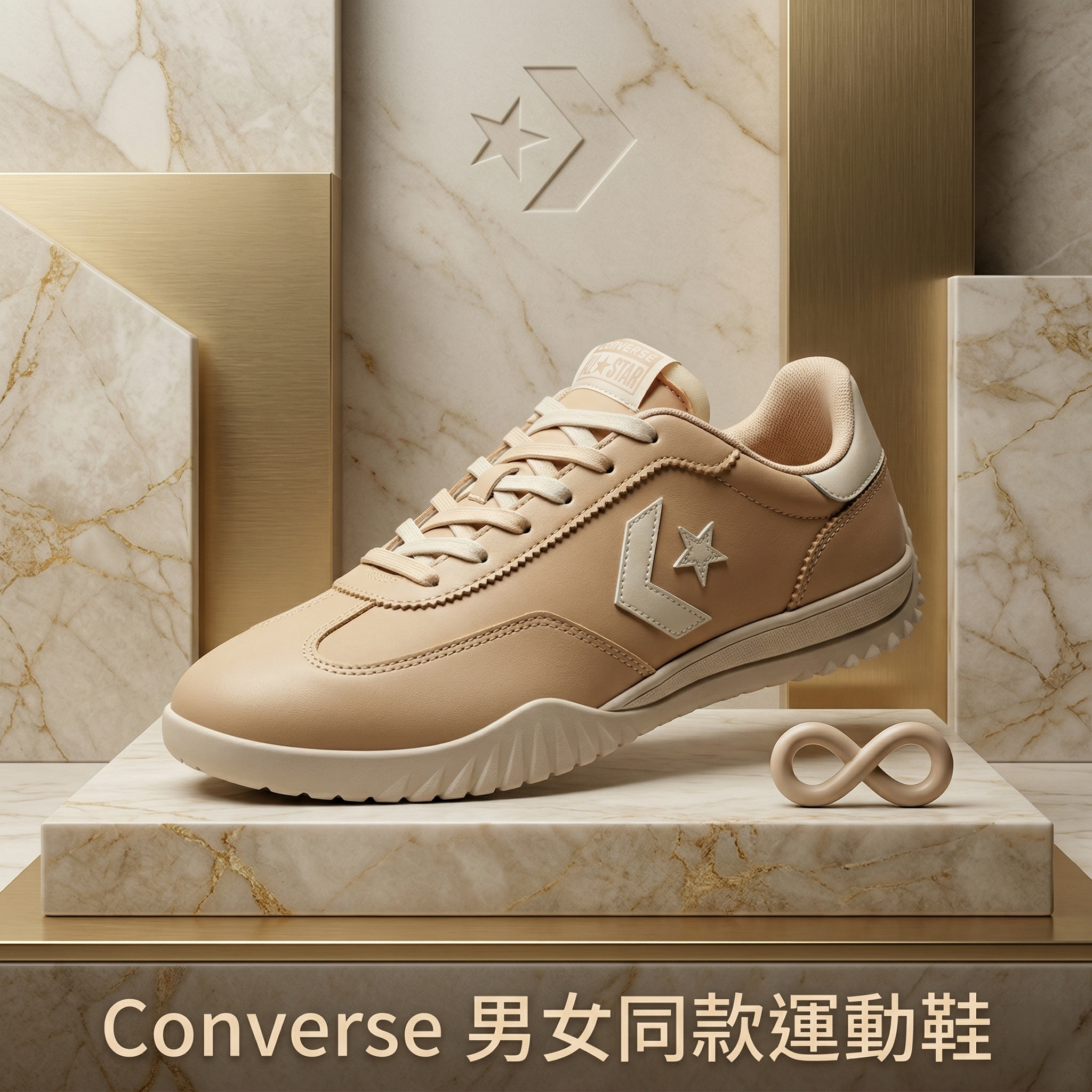【預購】H040265 Converse 男女同款運動鞋（奶茶色）