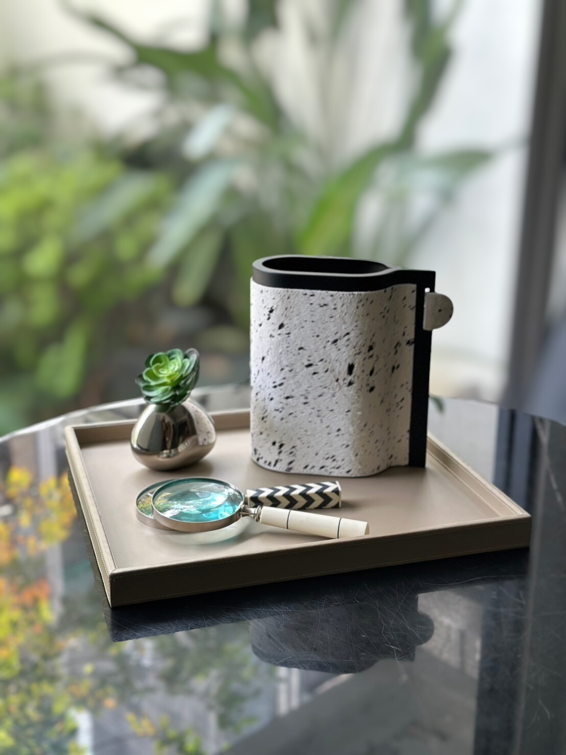 布拉格皮革車線托盤