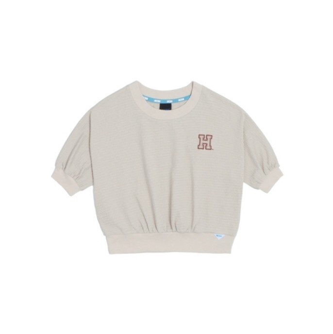 NCAA 短T 卡其 蓬袖 短版 上衣 女 7522100331