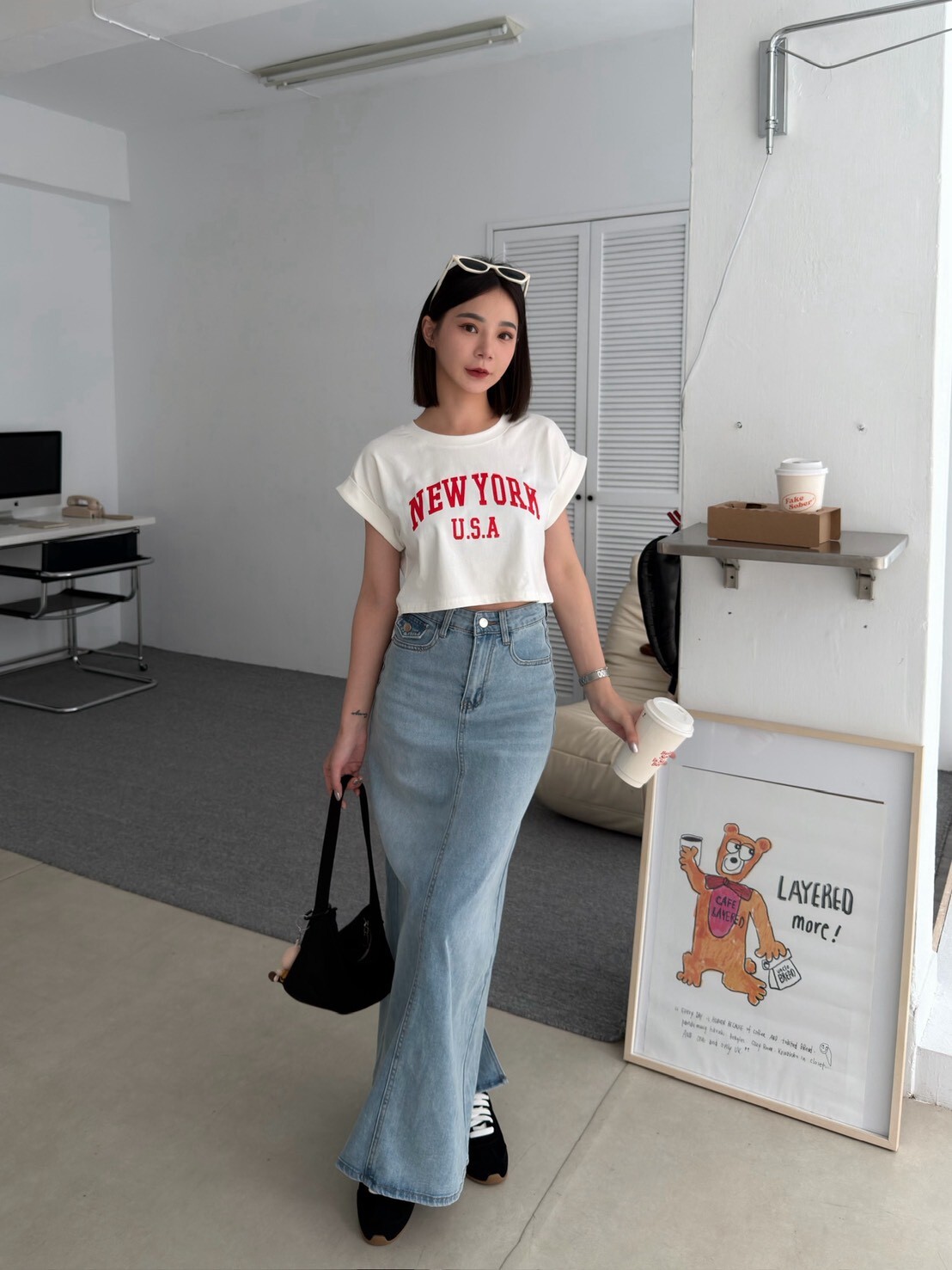 美式寬鬆字母短T