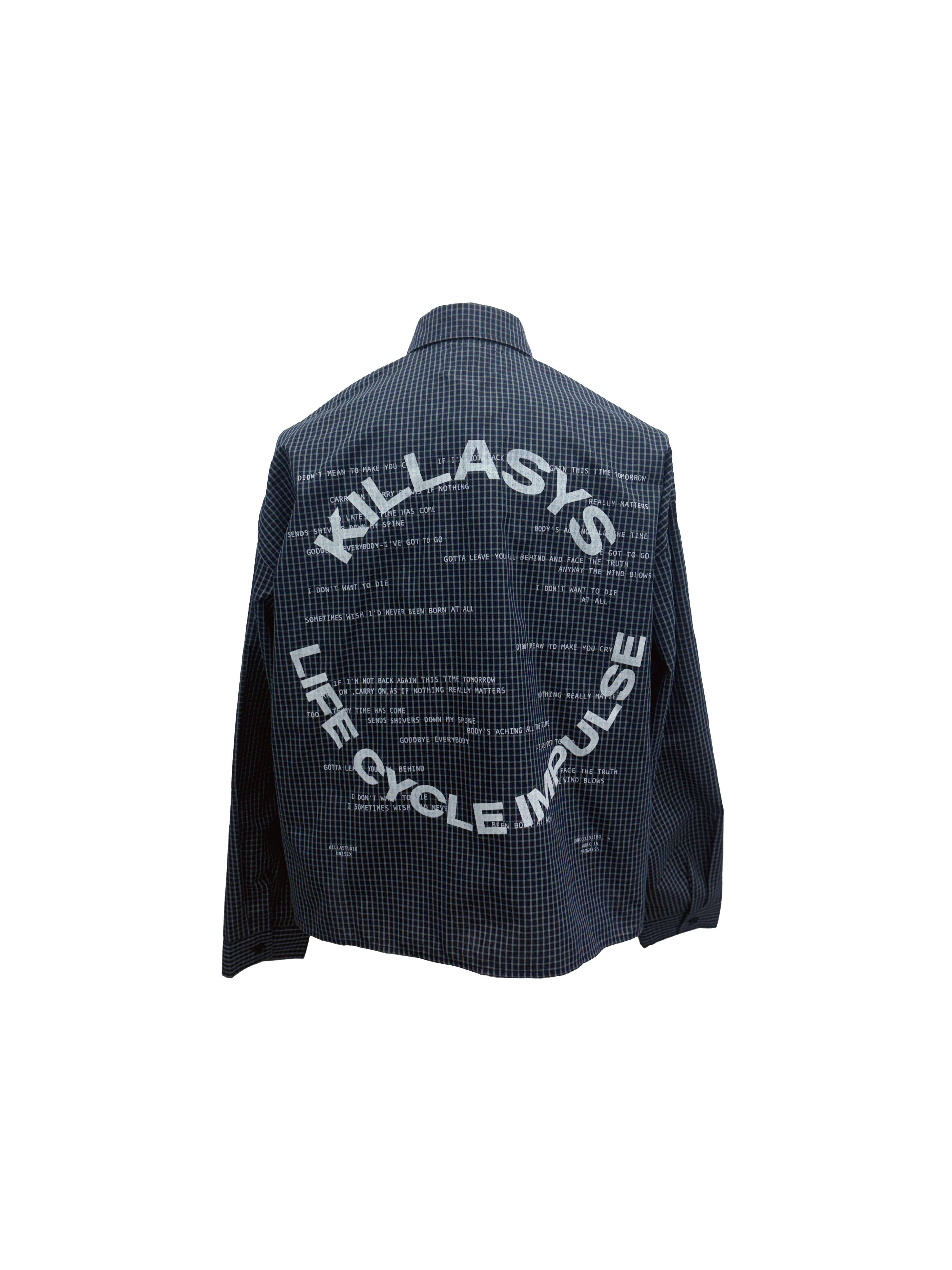 KILLASYSTEM 26S/S LCI CHECKER BOXY SHIRT 小格紋 短版襯衫
