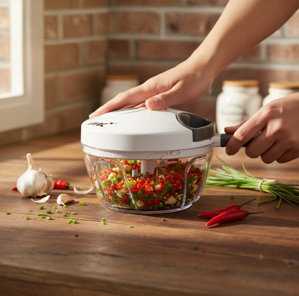 0411WB18-韓國廚具-【拉蒜器】食品級迷你拉式切碎機 (A18)