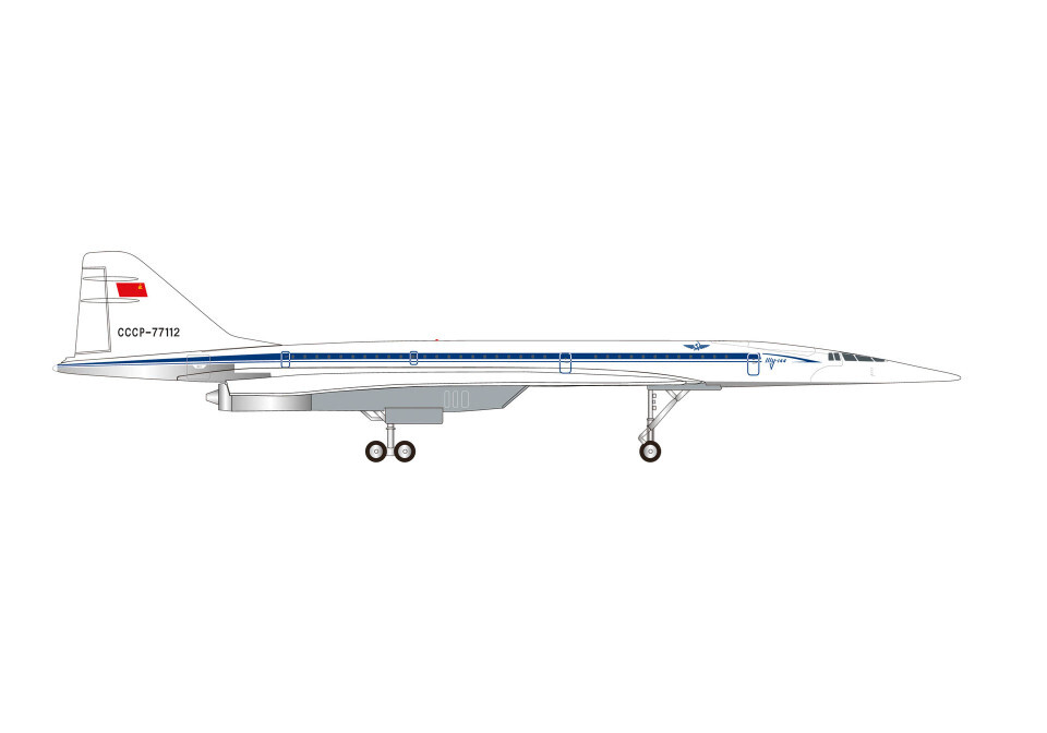 Herpa   1/400 圖波列夫 TU-144D - 技術員-新社博物館