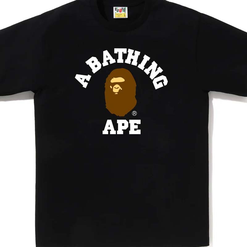 BAPE College Tee 大學字體 猿人 短袖 黑色 BAPE-619 [台灣現貨]