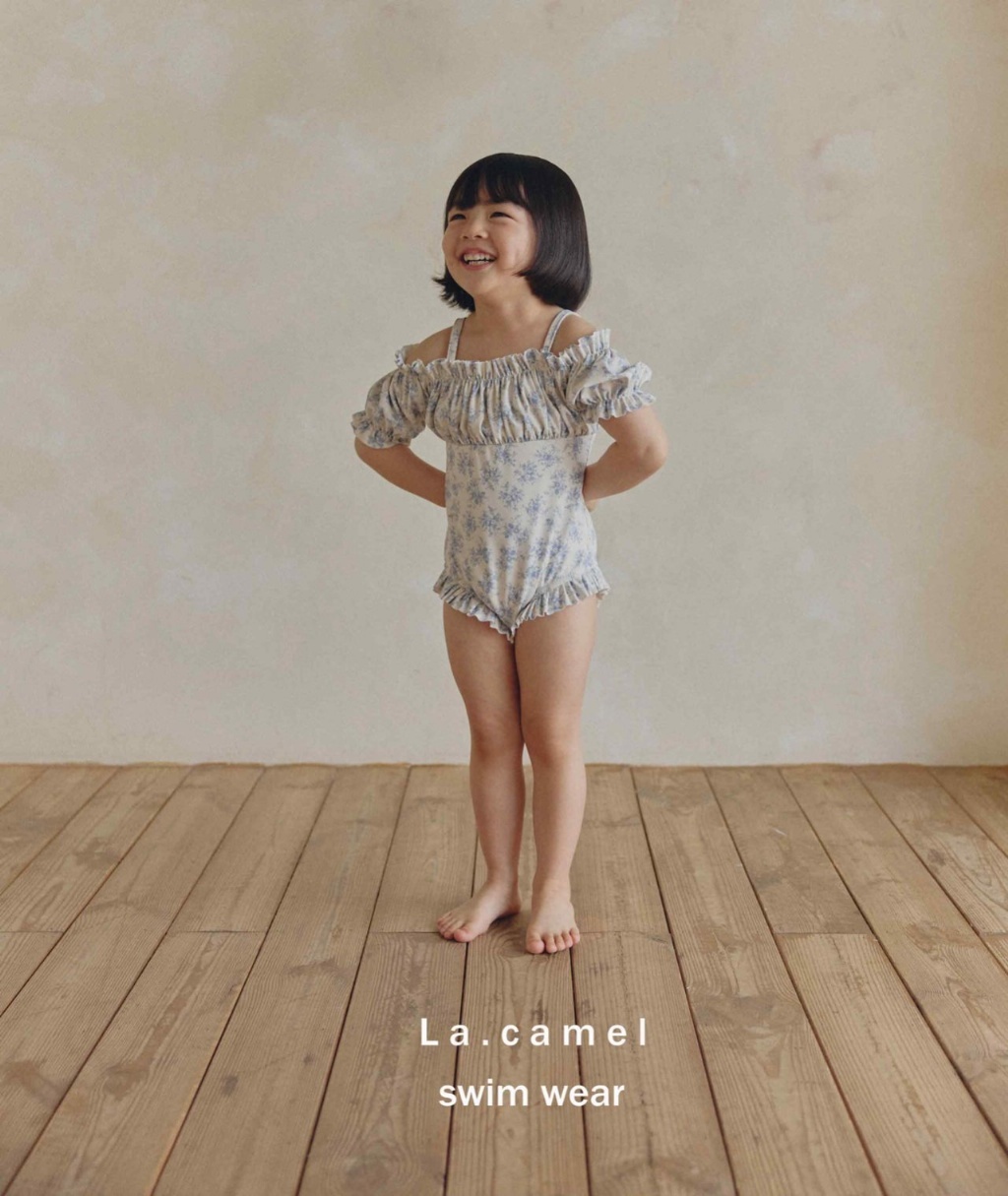 正韓夏Lacamel 兩色藍花粉花泳衣