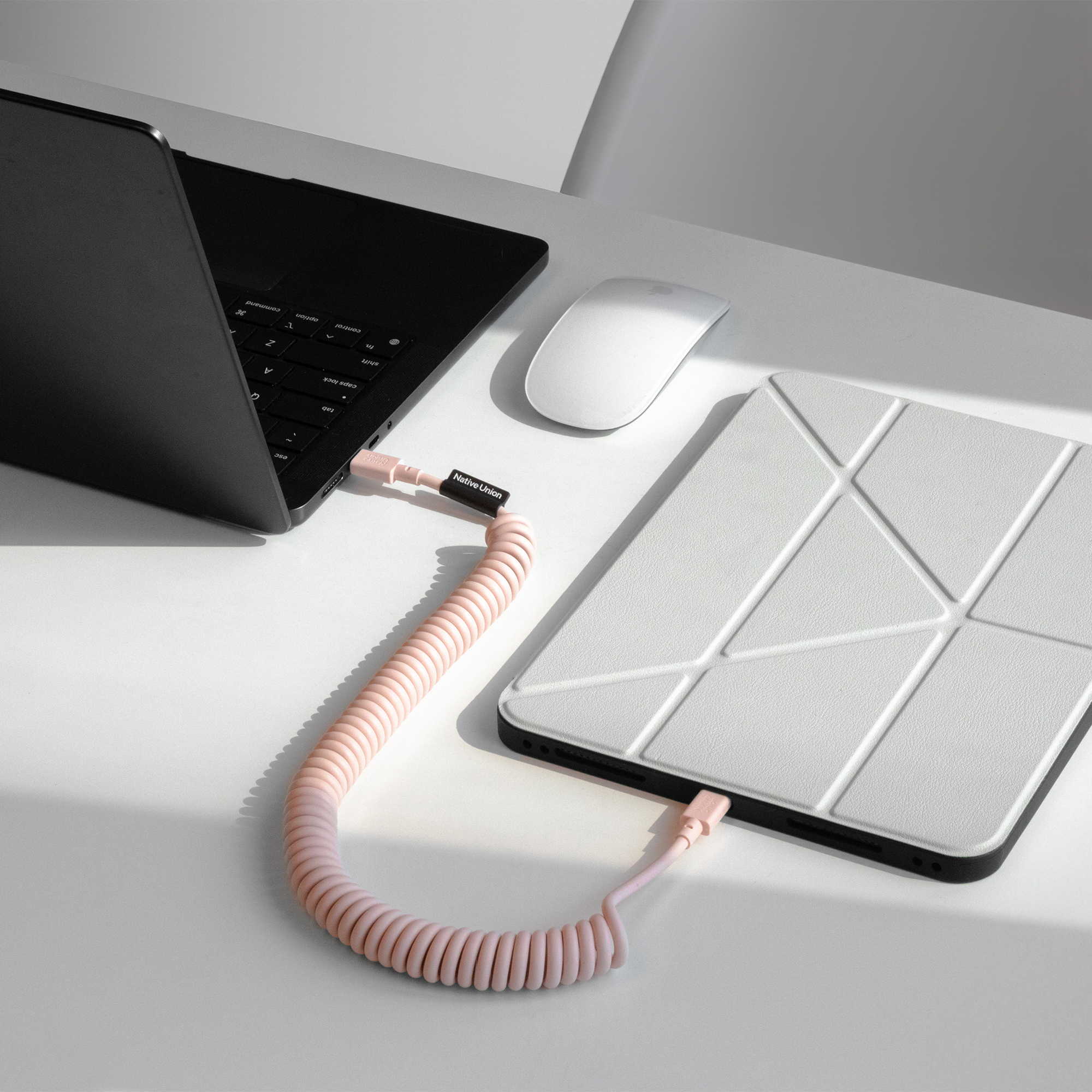 [C-C] POP CABLE 捲捲充電線-糖果粉