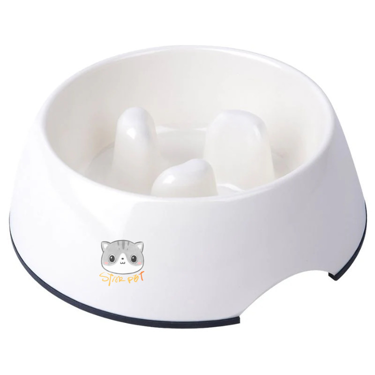 Super Design 寵物慢食碗 白色 S (貓狗適用)