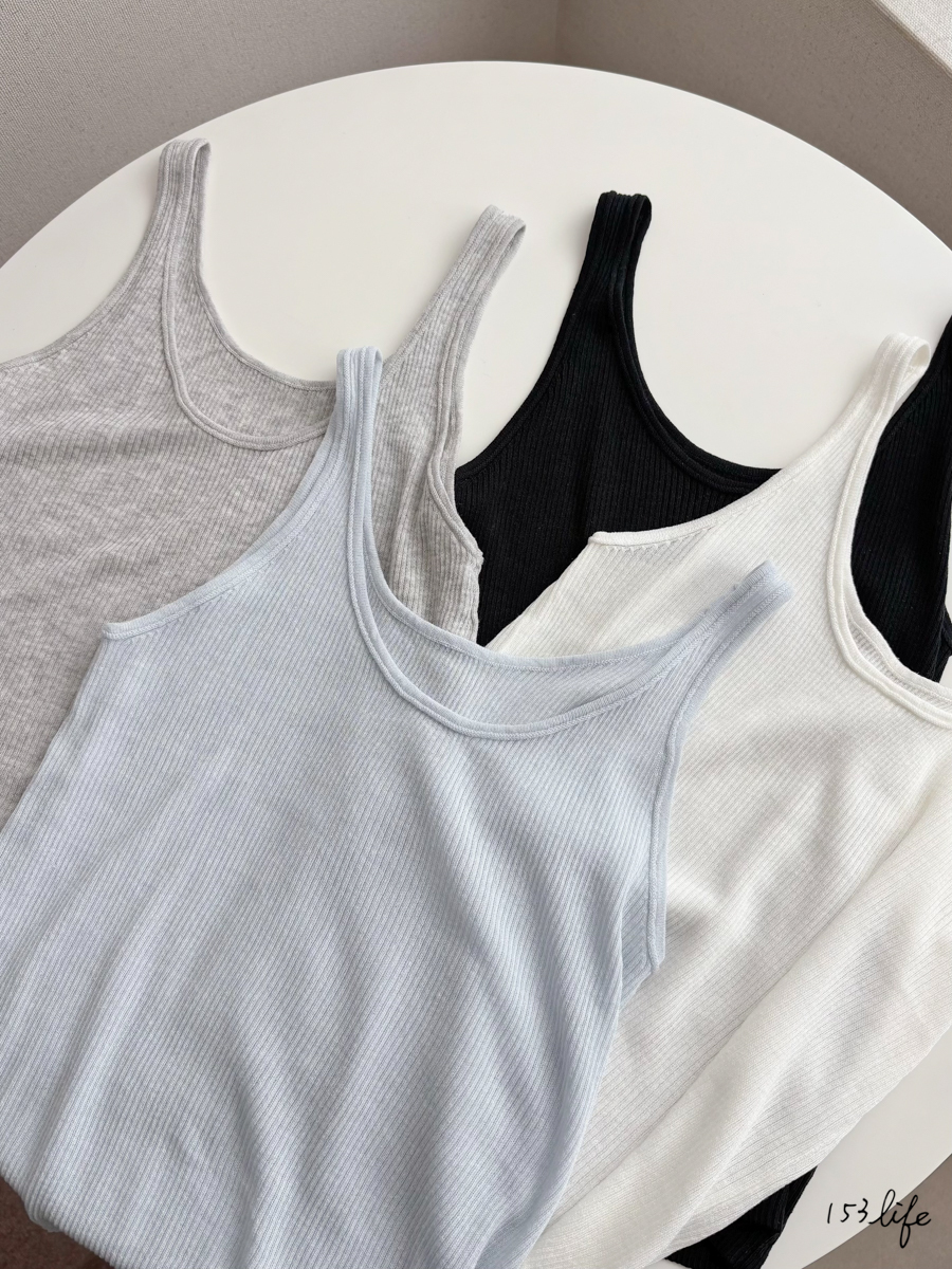 (4/2-4/6團購價)A2歐美隨性大圓領坑條亞麻背心(4色)