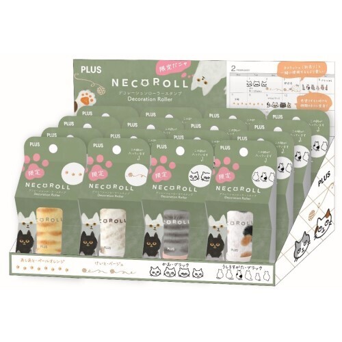 『PLUS』Neco Roll 貓咪滾輪印章  (限定)