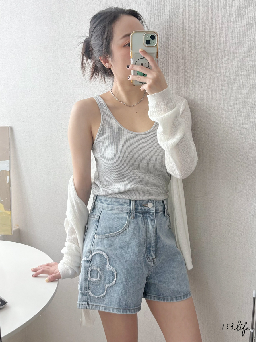 (4/2-4/6團購價)A2歐美隨性大圓領坑條亞麻背心(4色)