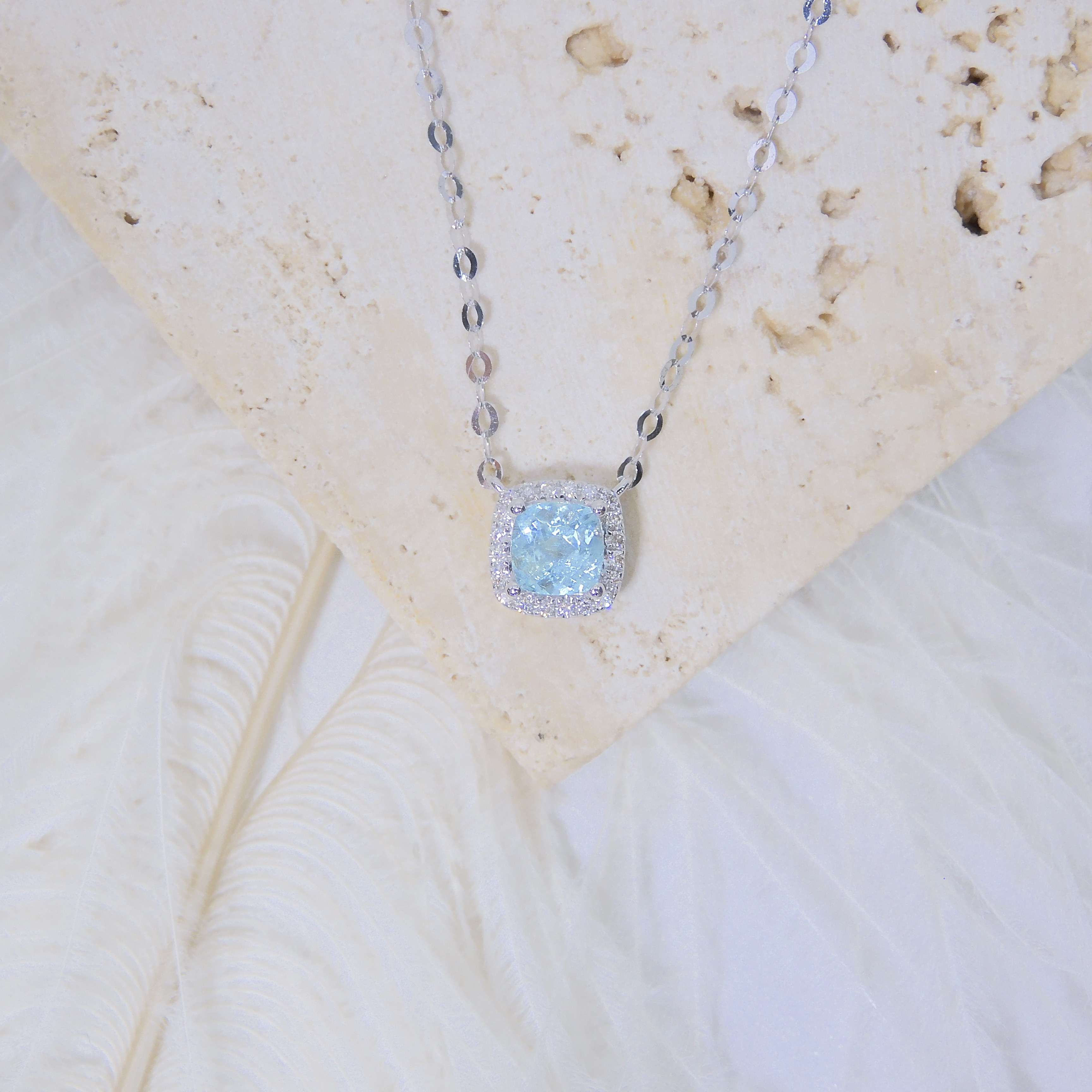 訂製 18K金 0.44ct 帕拉伊巴碧璽項鏈