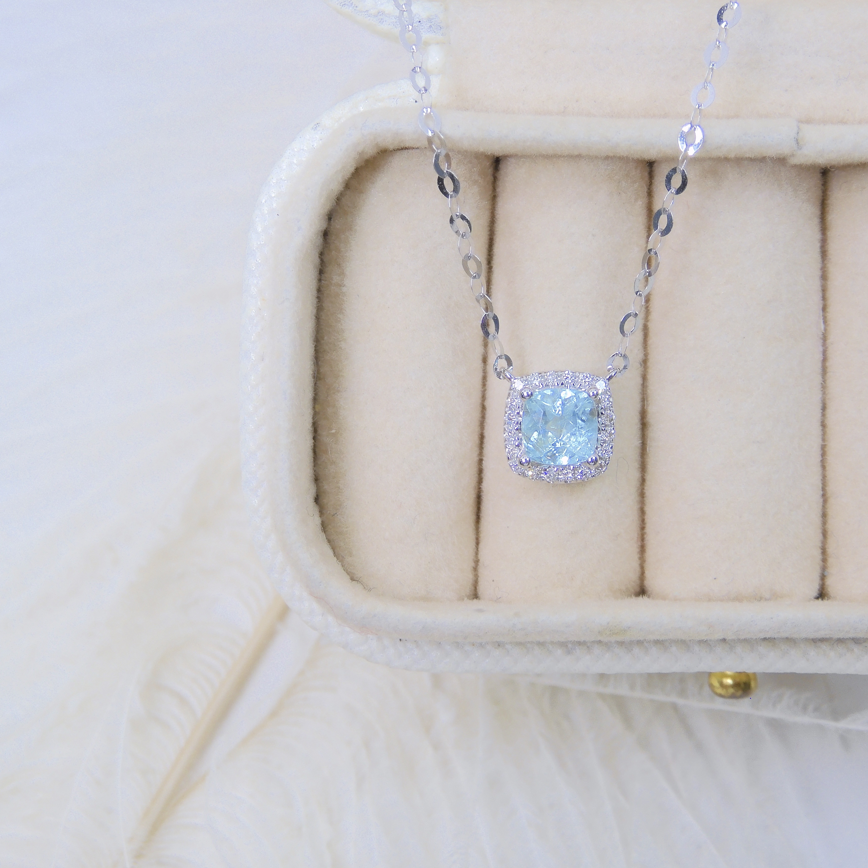 訂製 18K金 0.44ct 帕拉伊巴碧璽項鏈