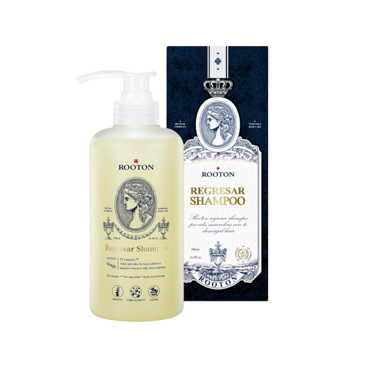 【ROOTON】喚活海藻洗髮精 500ml (改善毛躁, 枯黃, 分岔) (效期：2028.08)  蛋白修護