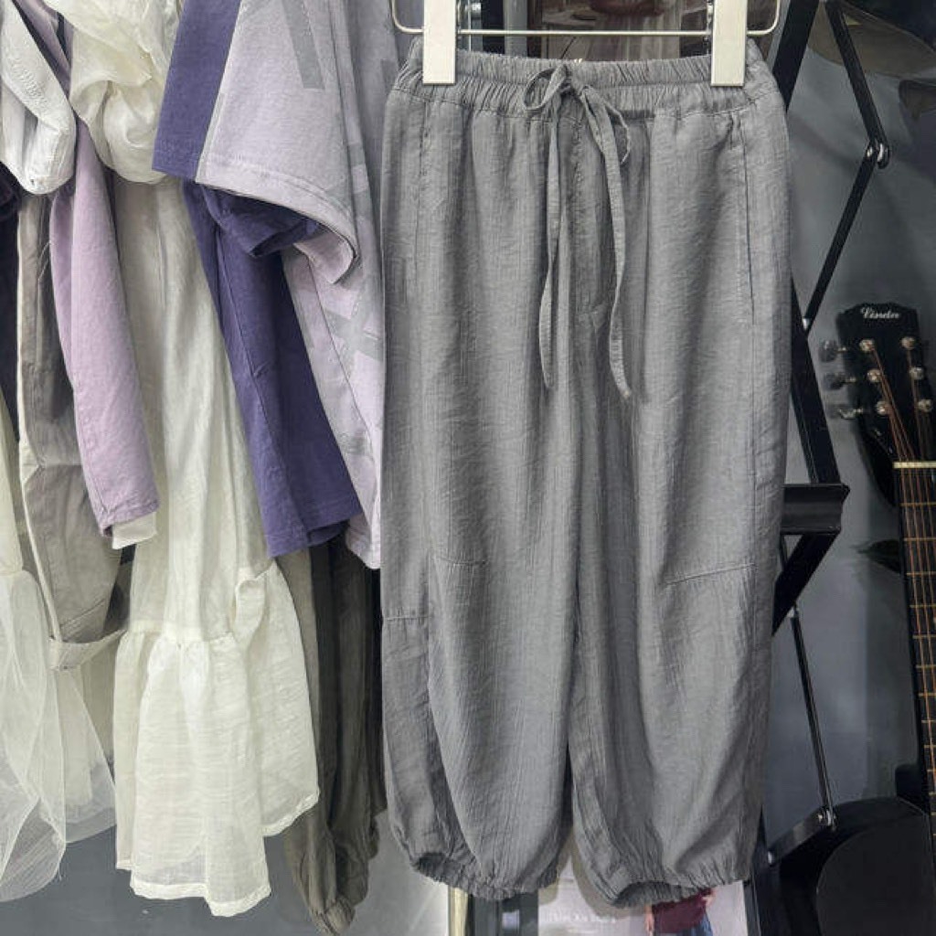 休閒百搭素面長褲