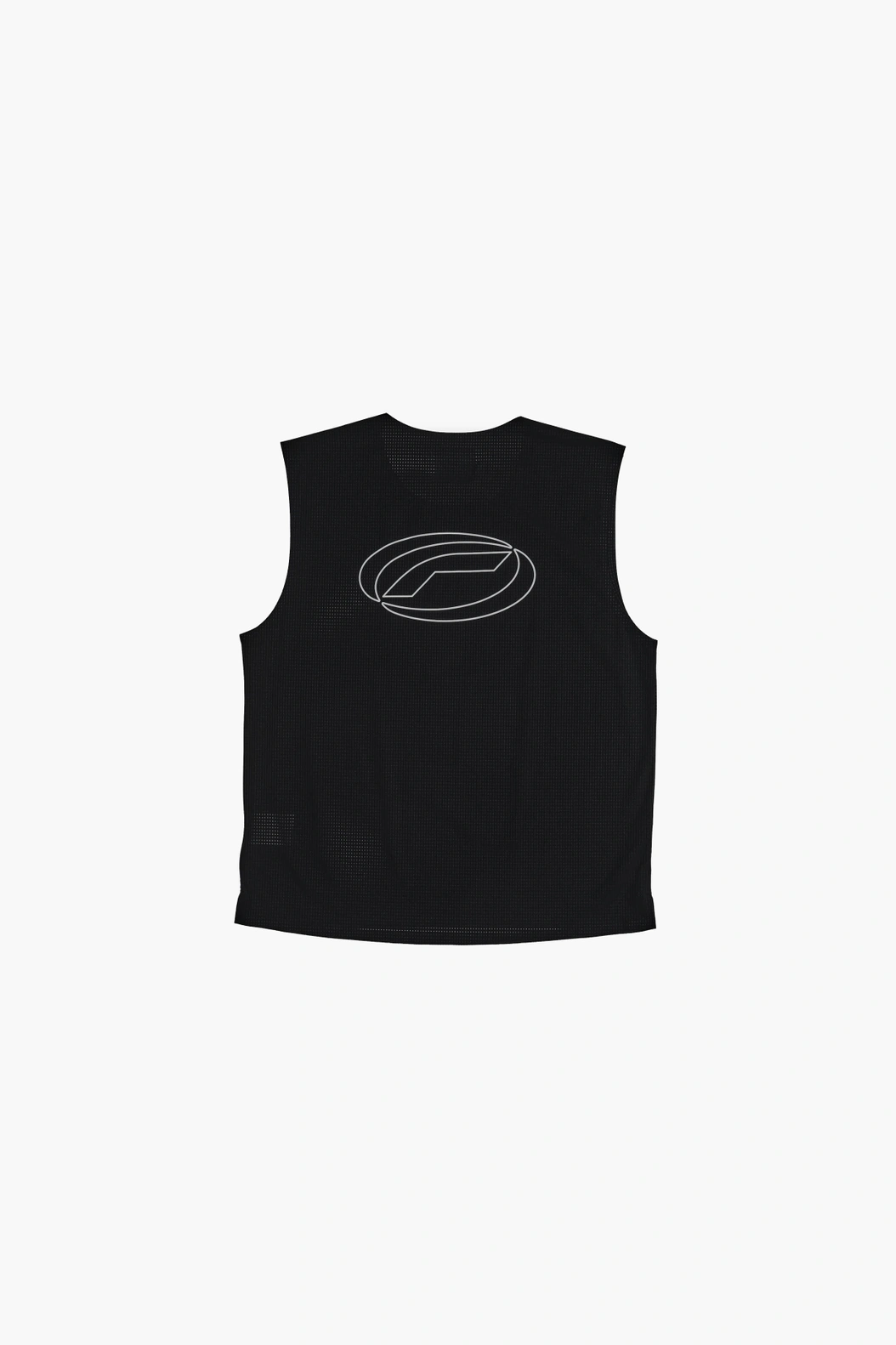 Optimistic Runners｜Perforated Crop Tank Top "Black"