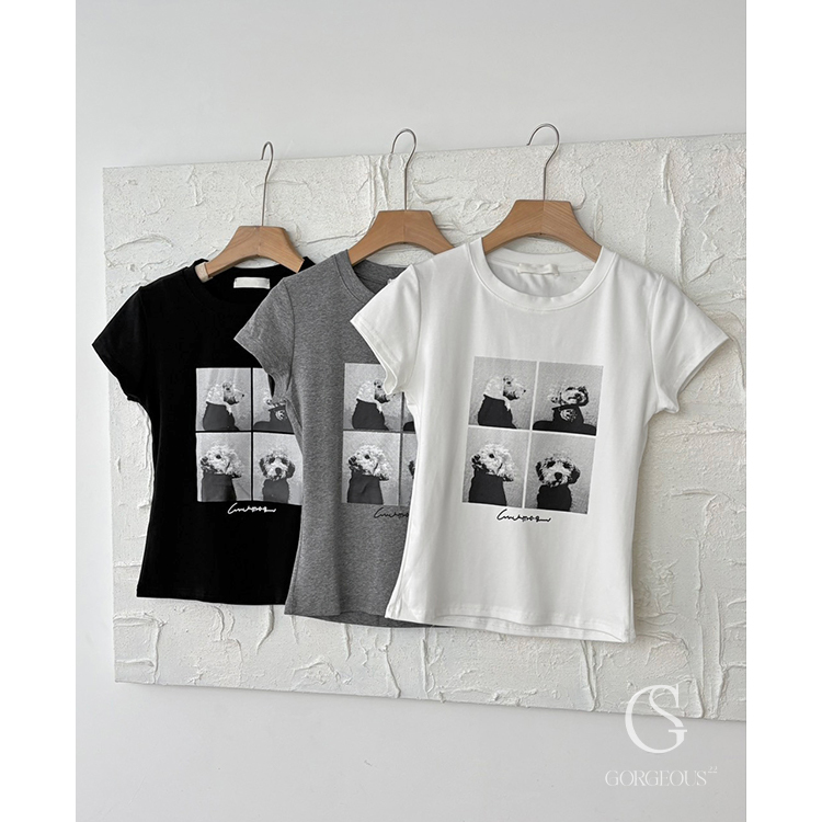 A102「復古奶油狗萊卡 TEE」