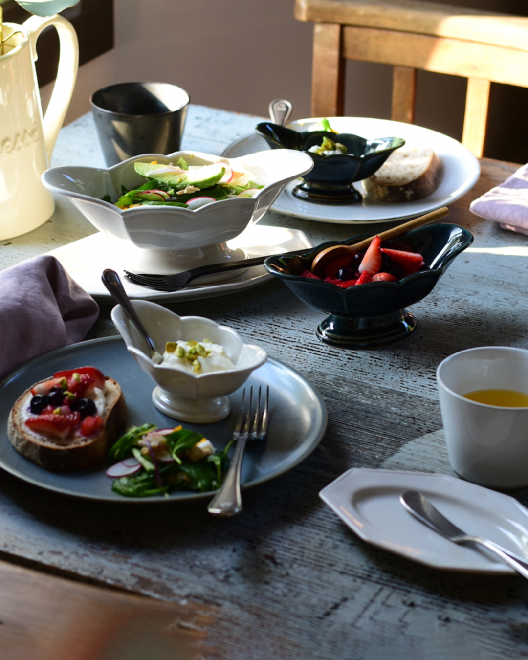 Traiteur 法式 高台醬料小碗 濃藍｜studio m'