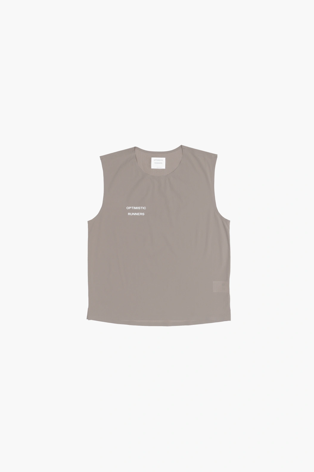 Optimistic Runners｜Perforated Crop Tank Top "Camel"