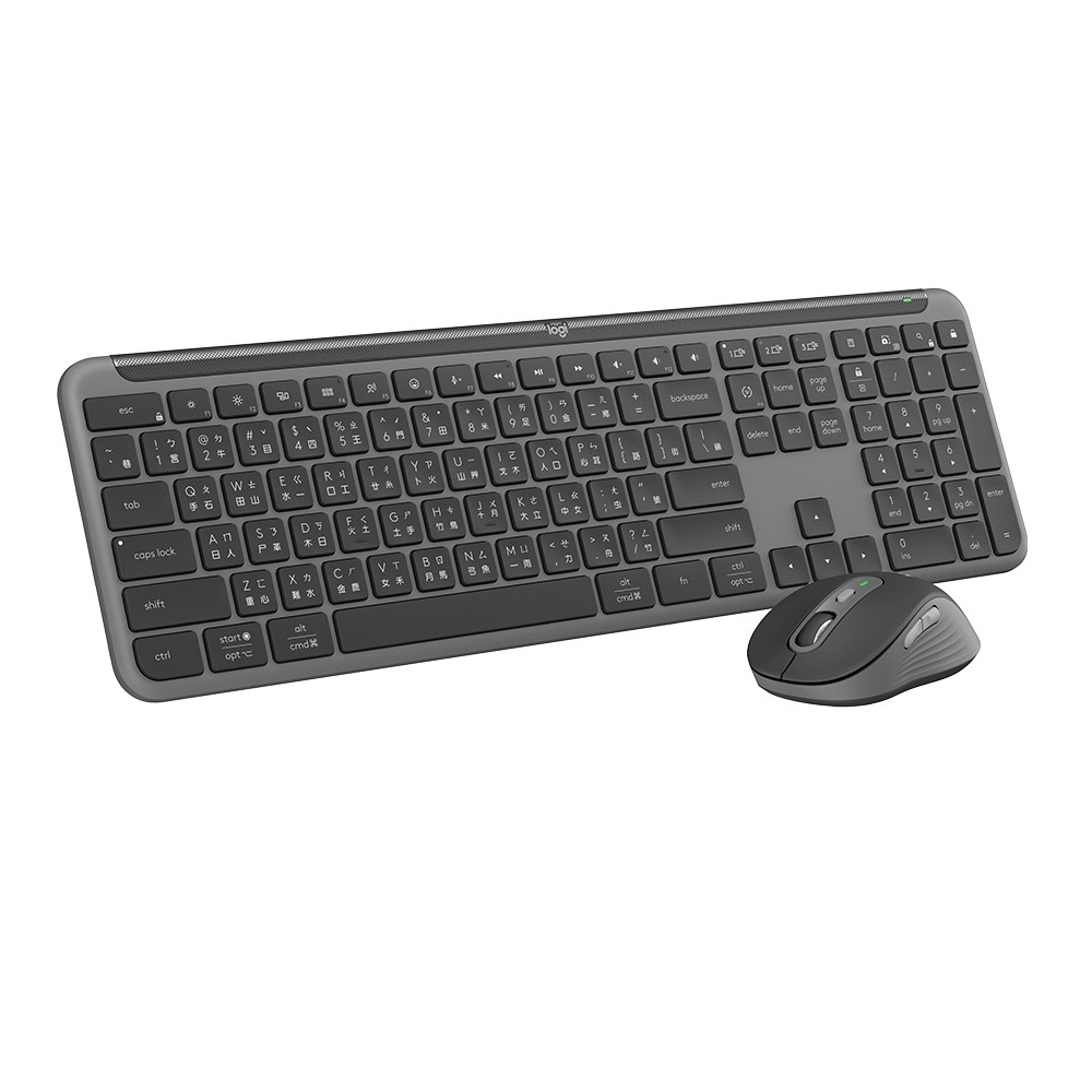 【Logitech】MK950 無線鍵盤滑鼠組 - 石墨黑