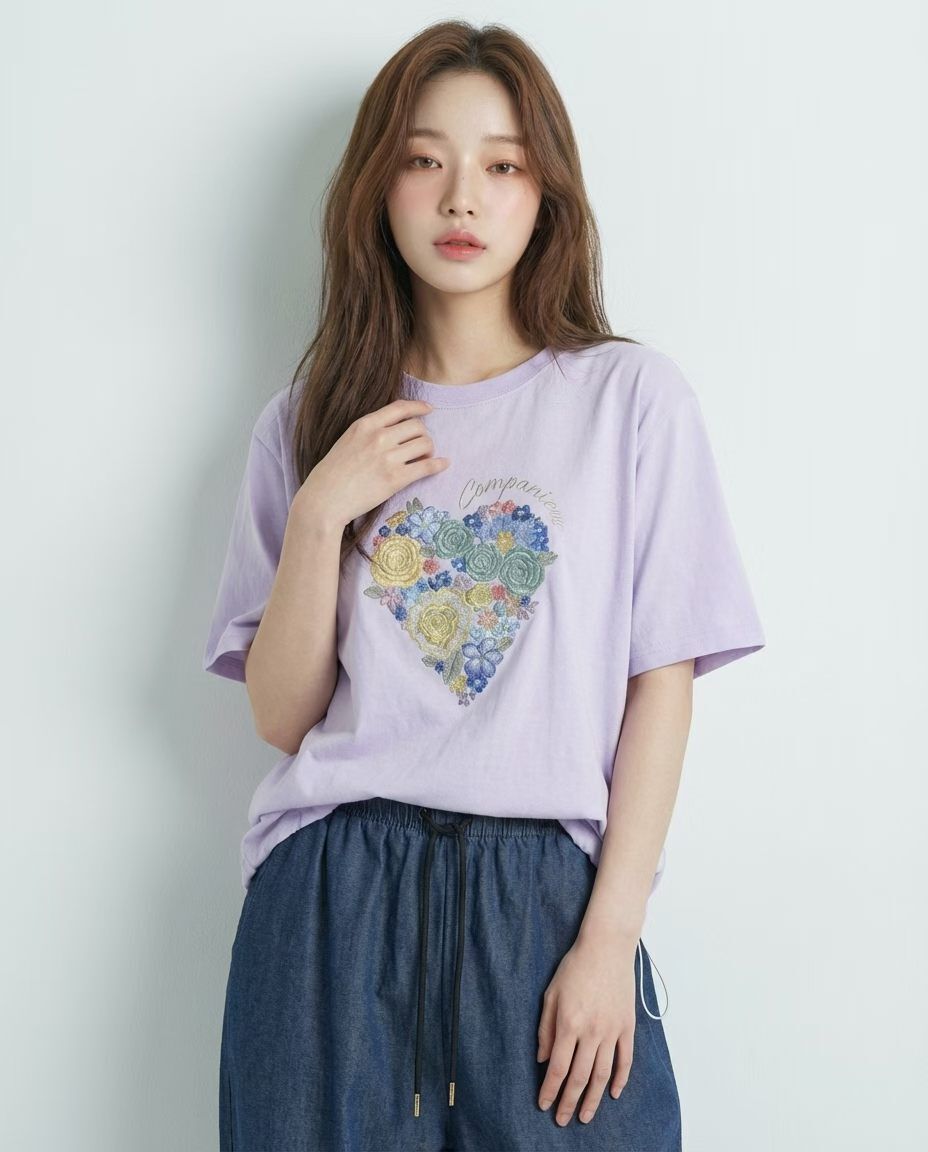 韓國心型圖案top~155Z