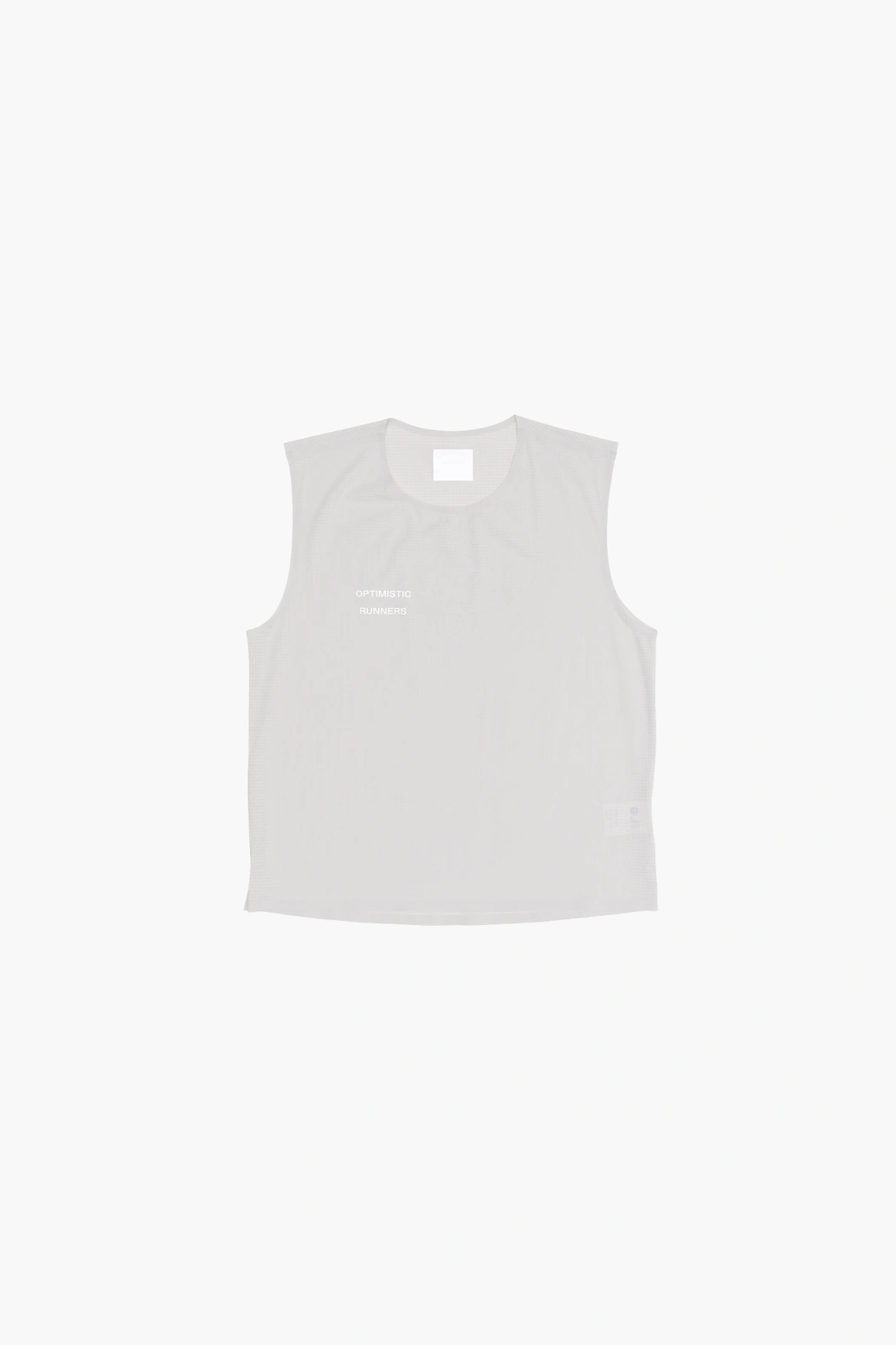Optimistic Runners｜Perforated Crop Tank Top "Cool-Grey"