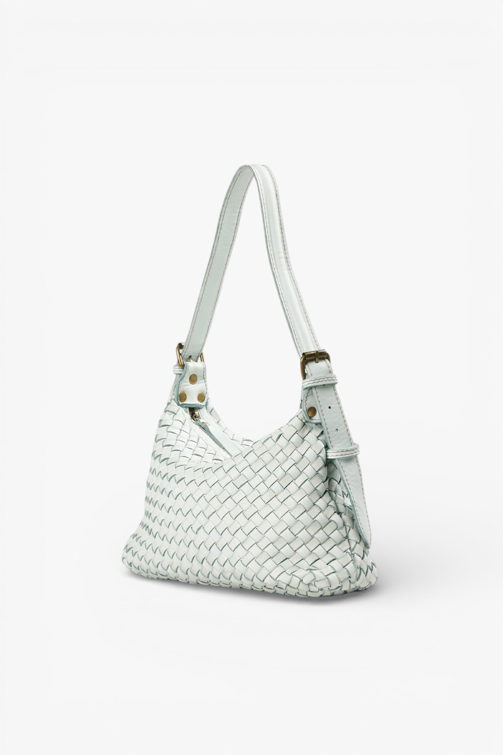 Guilia 編織付背帶小肩背包 湖水藍