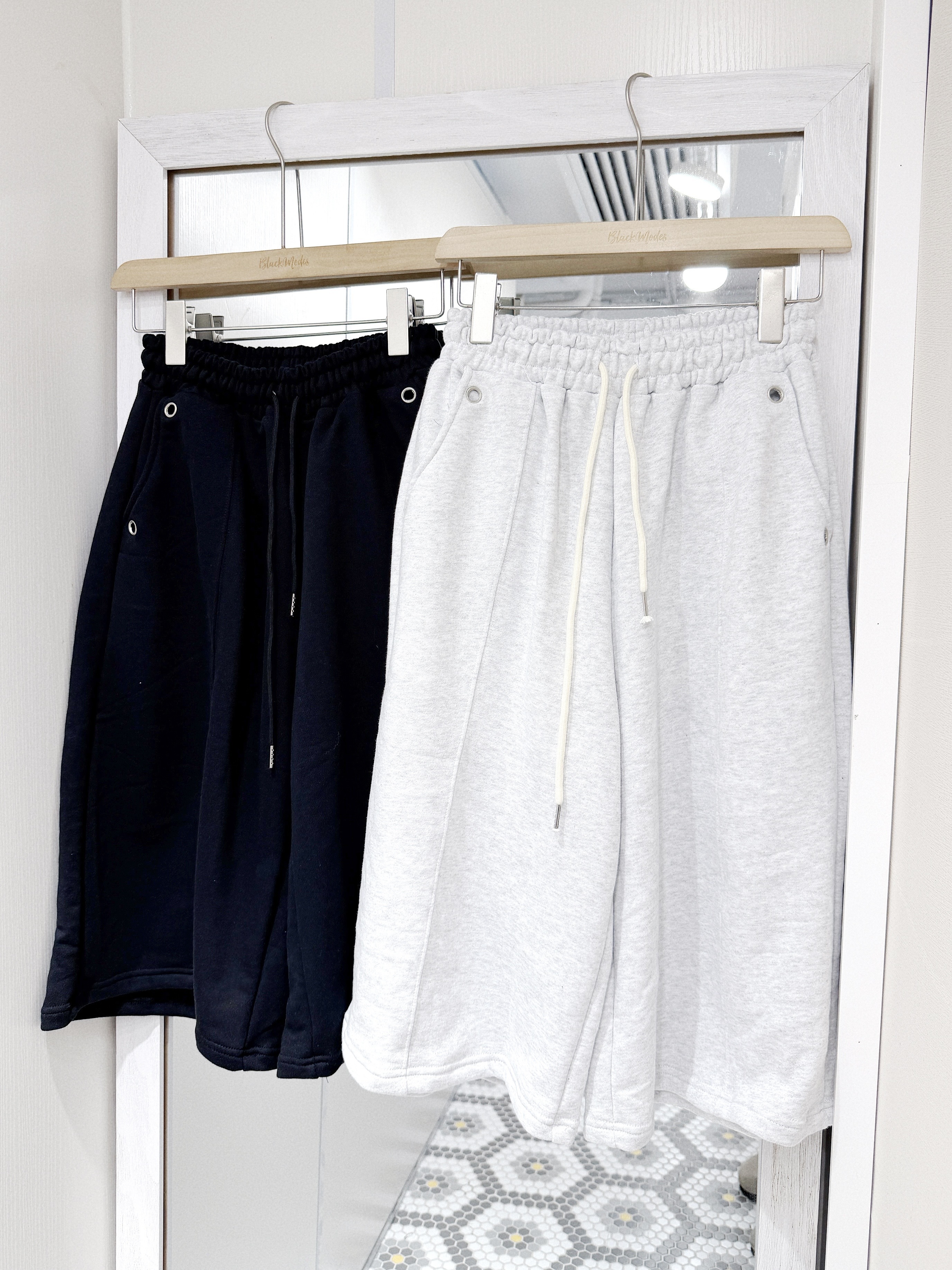 P0246｜型格style窩釘五分棉質短褲₊⋆🐈‍⬛ ᶻ 🐾