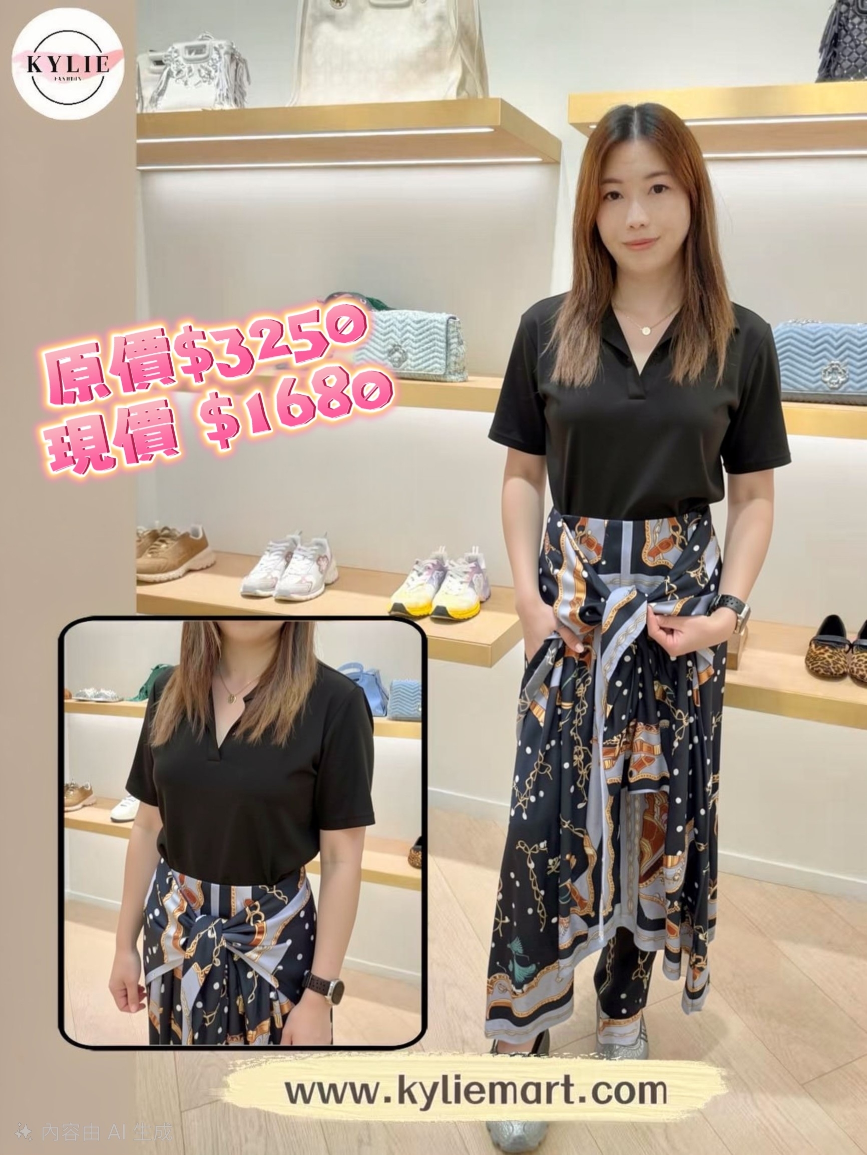 Maje 黑色短袖有領襯衫 #MFPRO03730