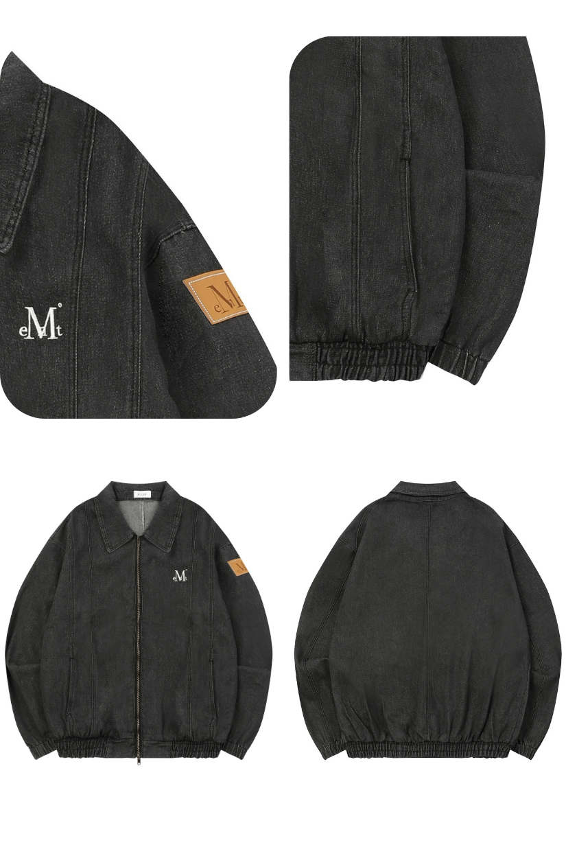 【 4/19收單 】MUCENT 剪裁丹寧飛行夾克 韓國