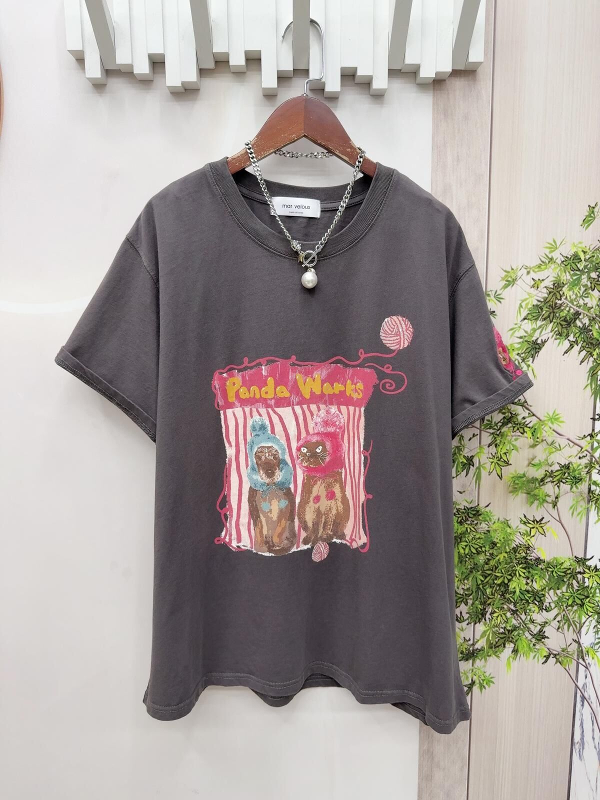 Mar 貓圖案top~155AF