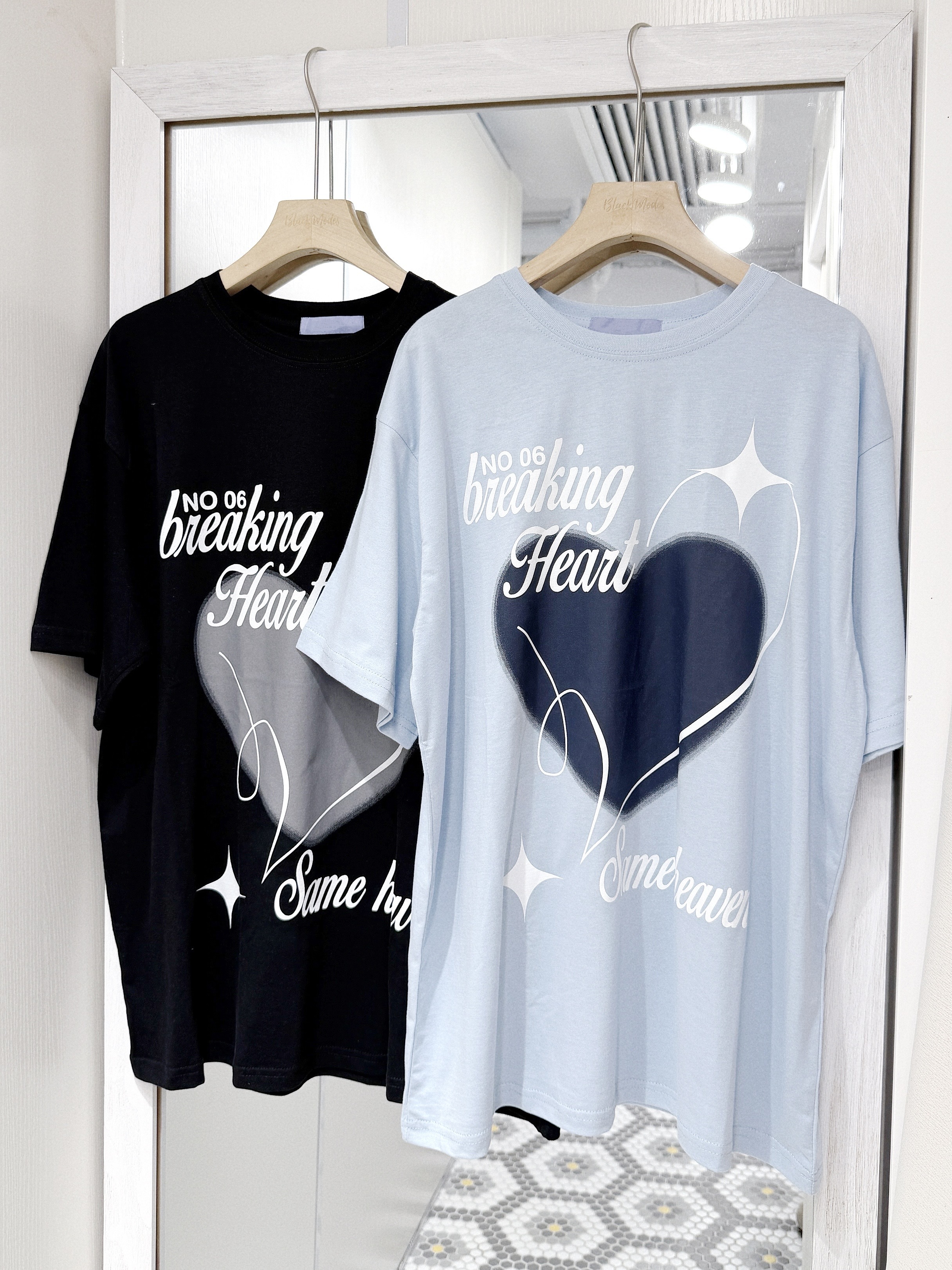 T1347｜韓系少女感.✦ ݁˖ 心心Oversize Tee