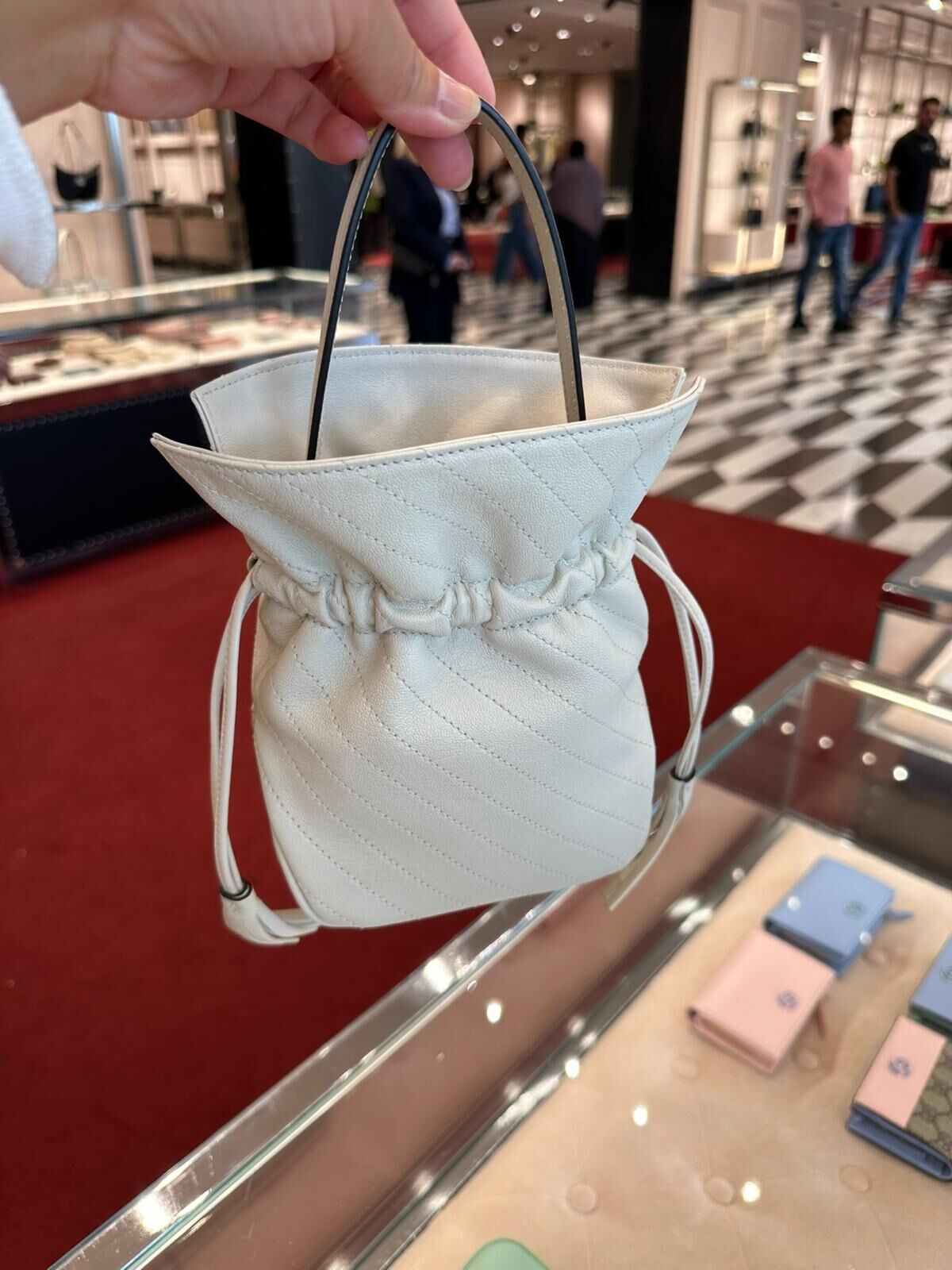 LYS01491 Gucci Blondie 束口迷你水桶包 - 白色