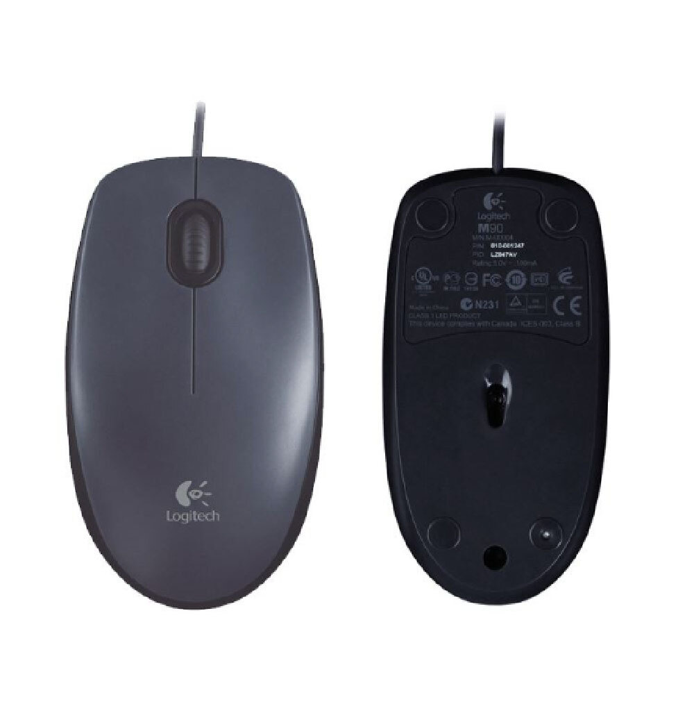 【Logitech】M110 靜音 有線滑鼠 (New) - 黑