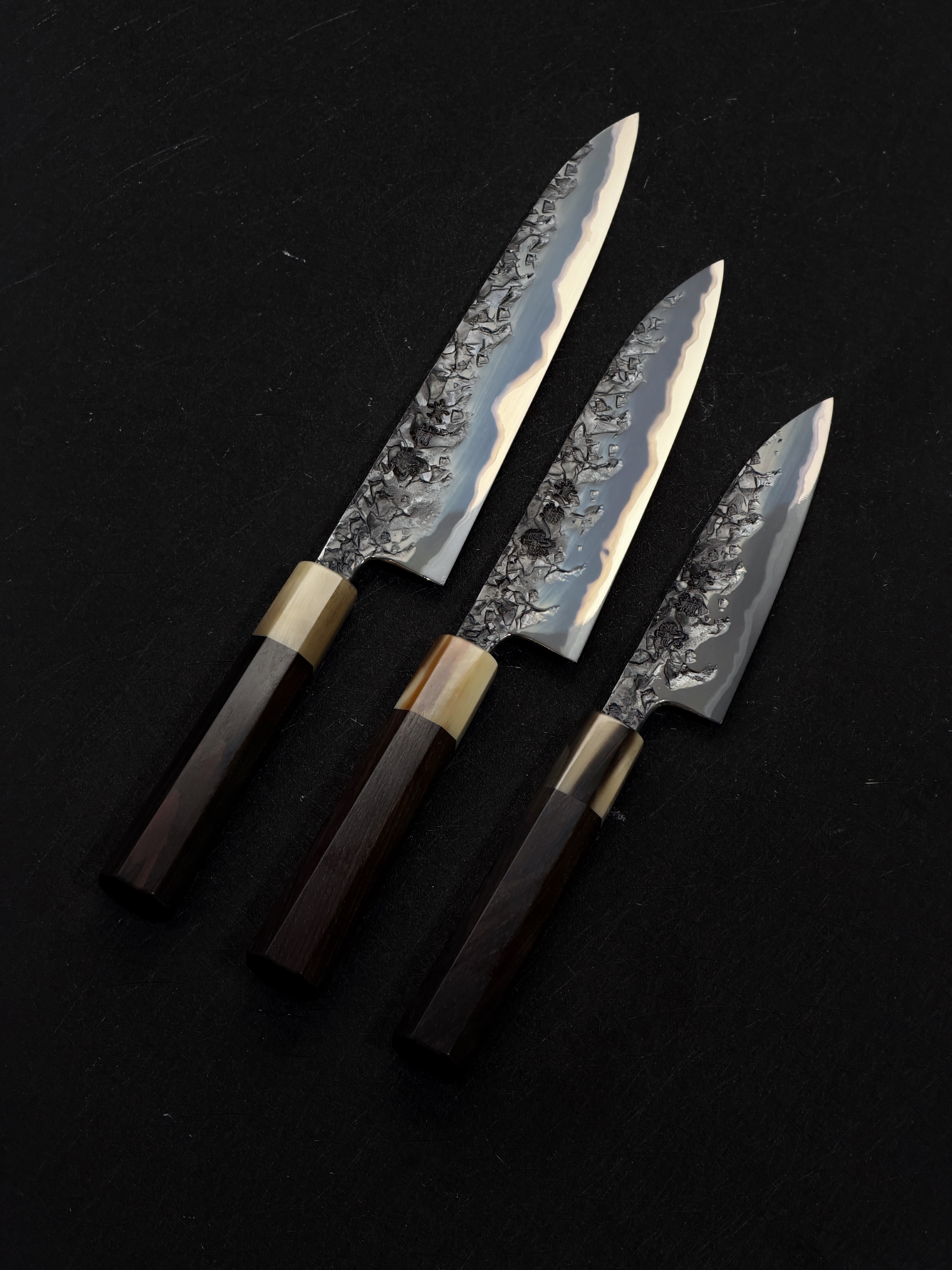 貴輔 x 新国 青一 黑打 槌目 鏡霞研 小刀