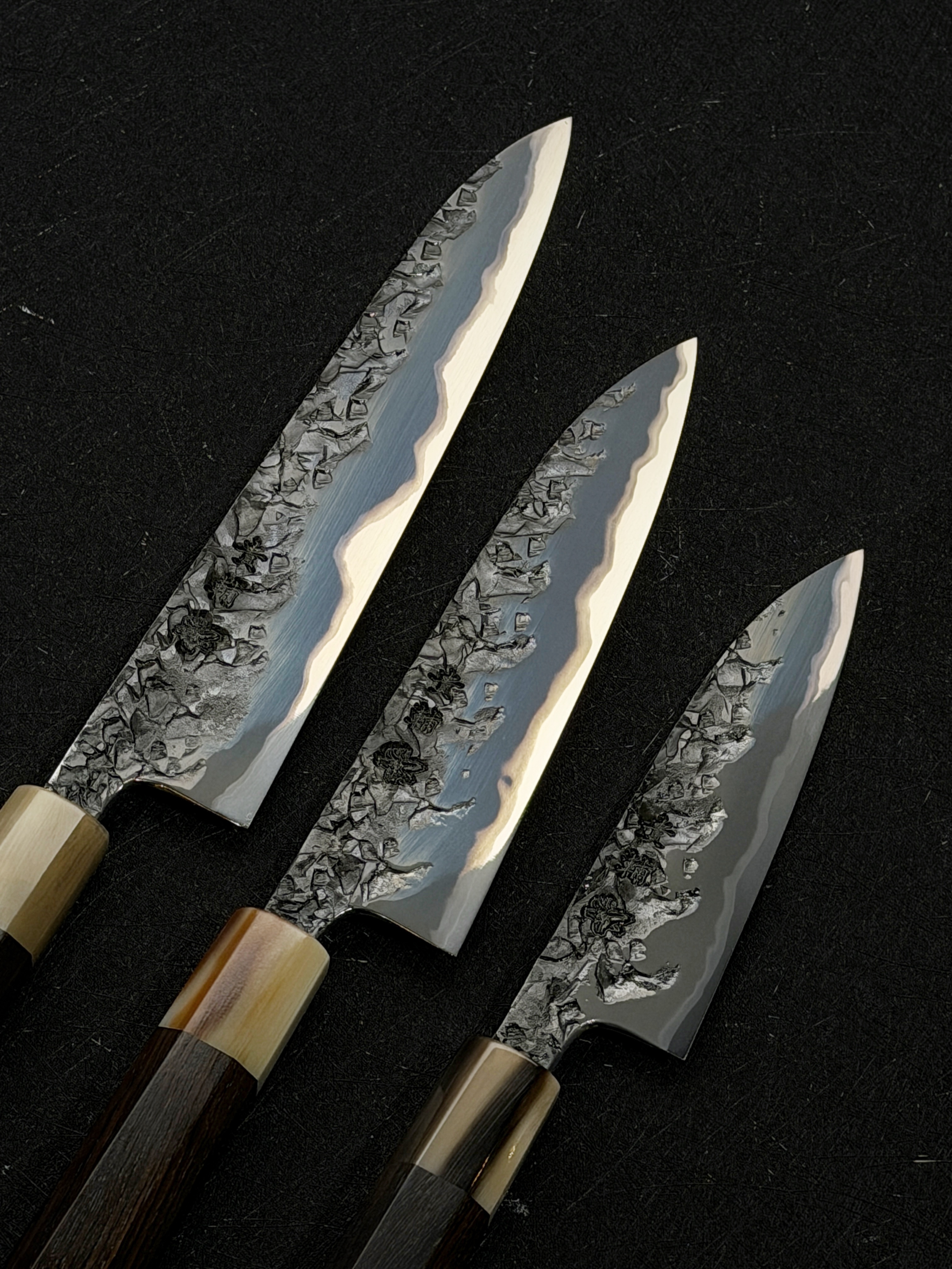 貴輔 x 新国 青一 黑打 槌目 鏡霞研 小刀