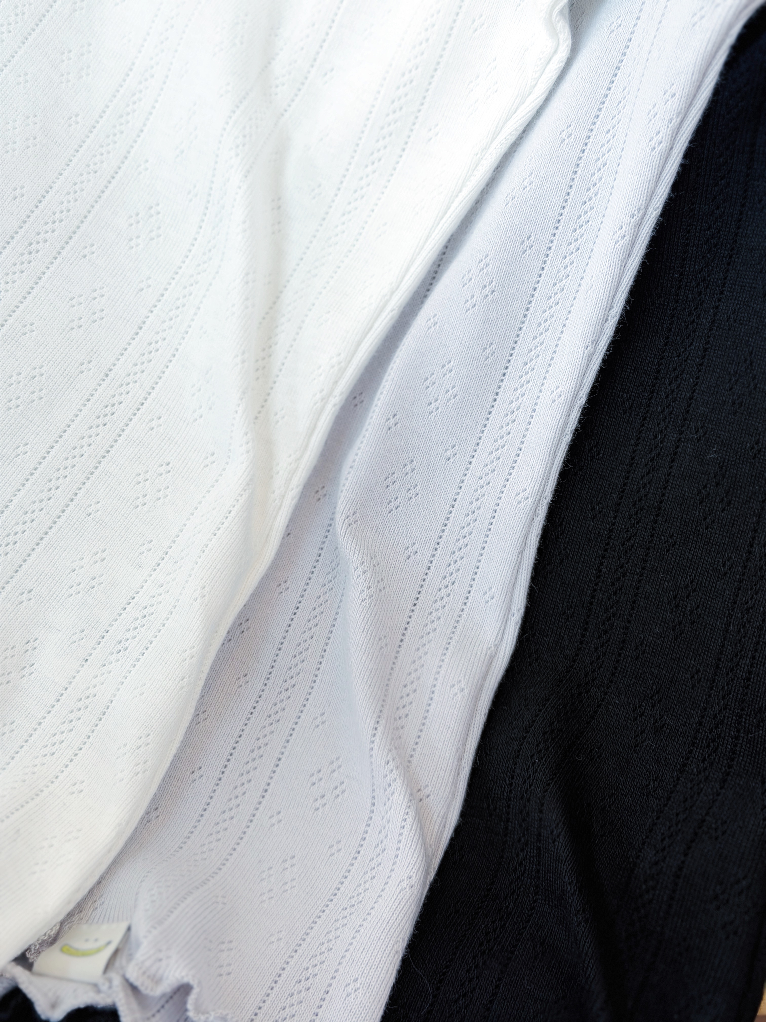 三色 / 親膚小菱形通花短袖上衣 / Soft-Touch Diamond Pointelle Short Sleeve Top