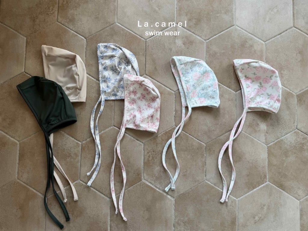 正韓夏Lacamel 多色綁帶泳帽