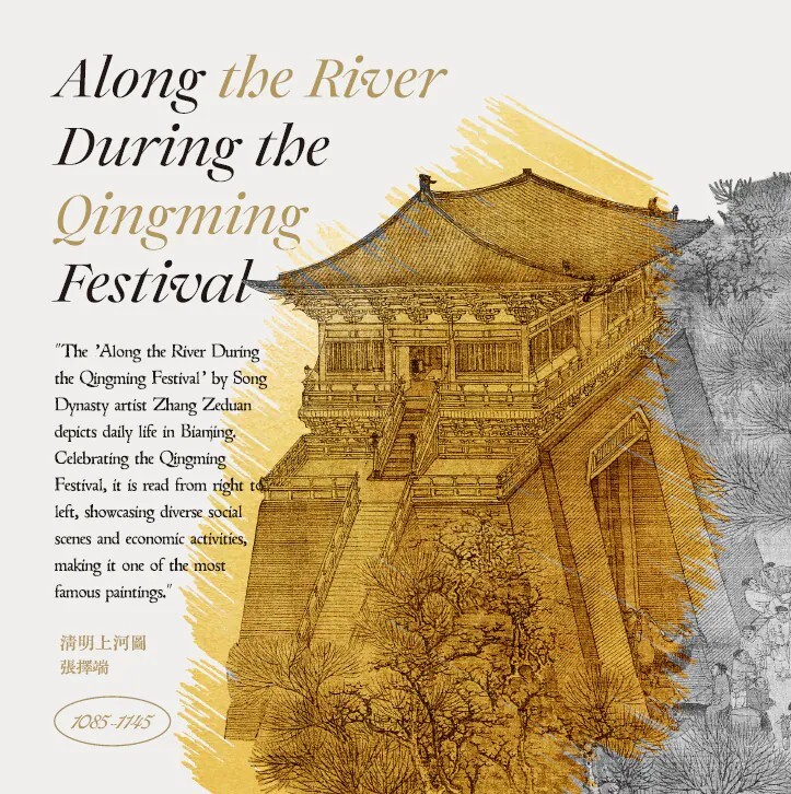 藝術小方巾｜《清明上河圖-金》