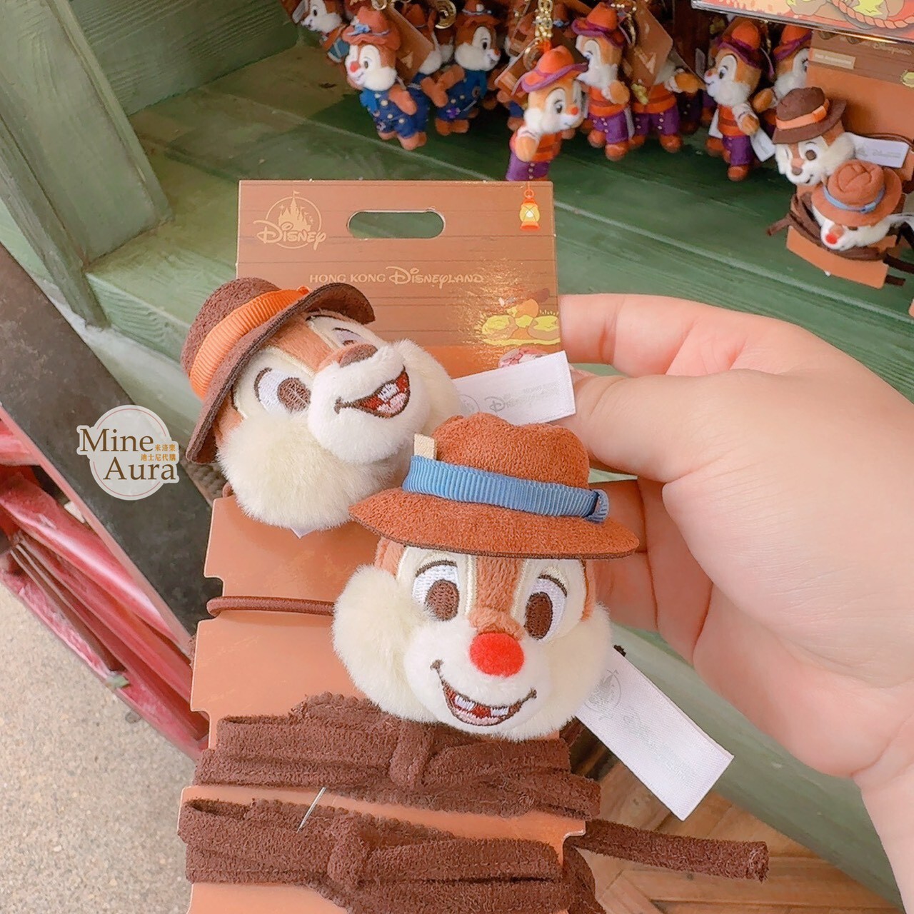 灰熊山谷 奇奇蒂蒂 Chip 'n Dale 尋金活動系列 絨毛大頭 造型 髮束 髮飾 2入組 -香港迪士尼樂園