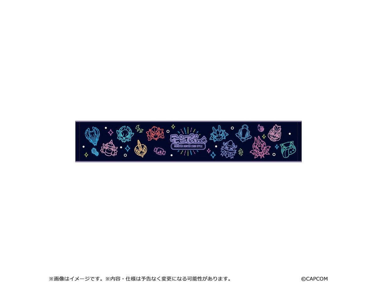 「ACG.GO」「預購」MONSTER HUNTER CHIBI STYLE Slim Towel: Neon-Themed