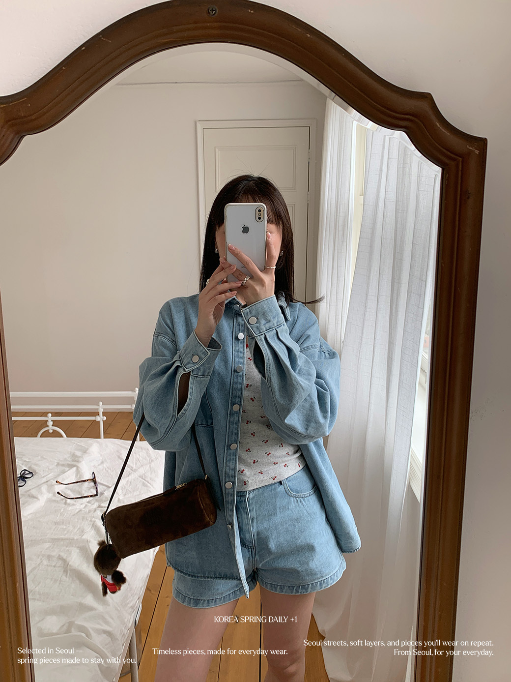 (R03)經典韓感牛仔丹寧Set(外套+短褲)