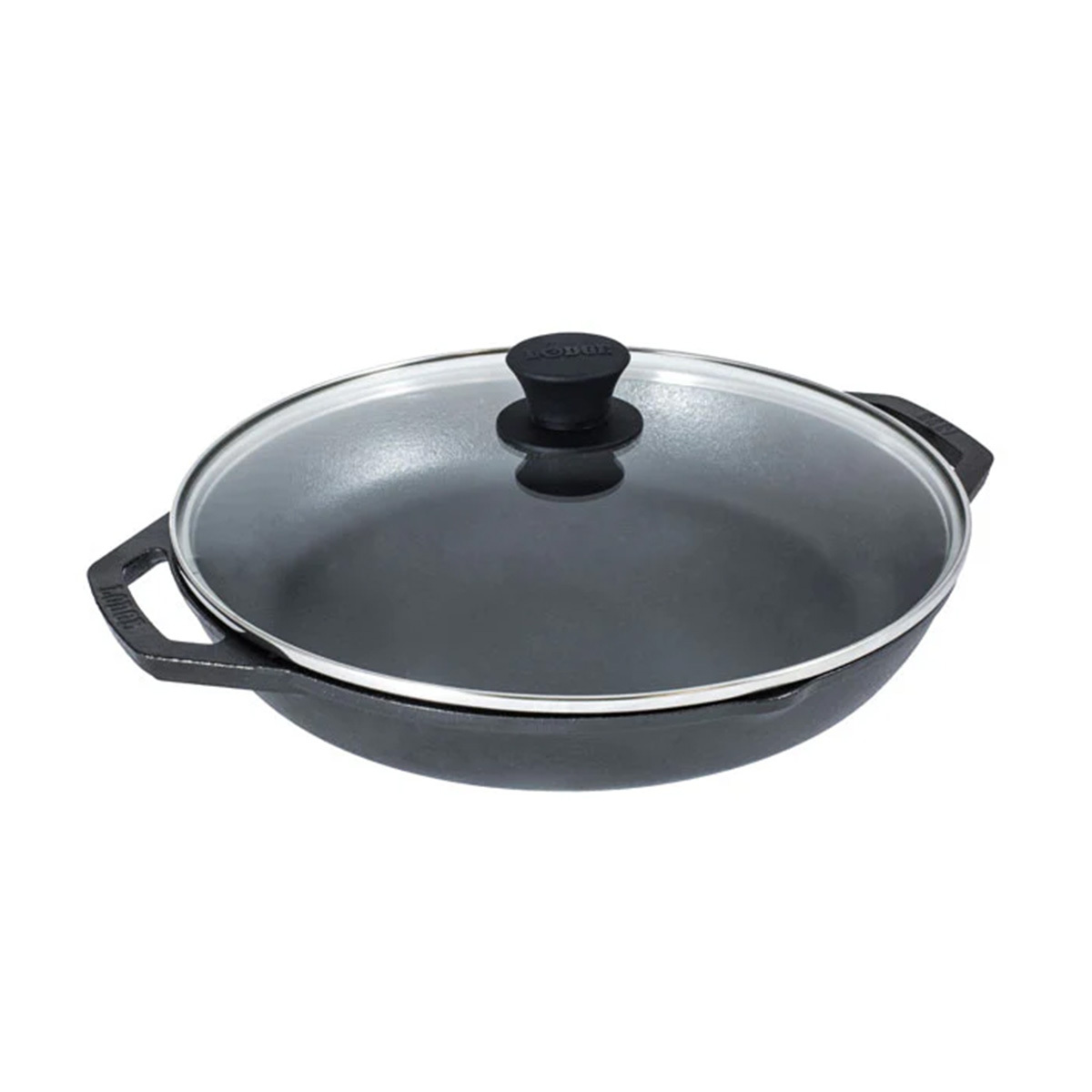 美國 Lodge Chef Collection D12" 鑄鐵雙耳鍋連玻璃蓋 -F-LC12EP