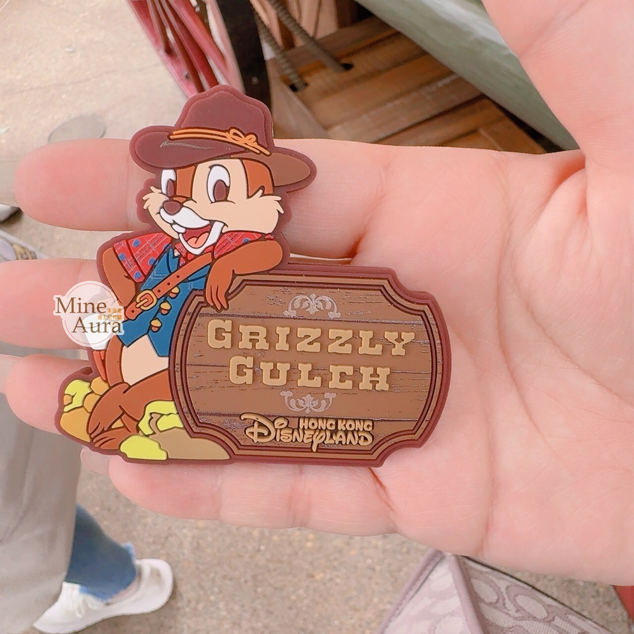 灰熊山谷 奇奇蒂蒂 Chip 'n Dale 尋金活動系列 黑鼻 奇奇 Chip 造型 磁鐵 -香港迪士尼樂園