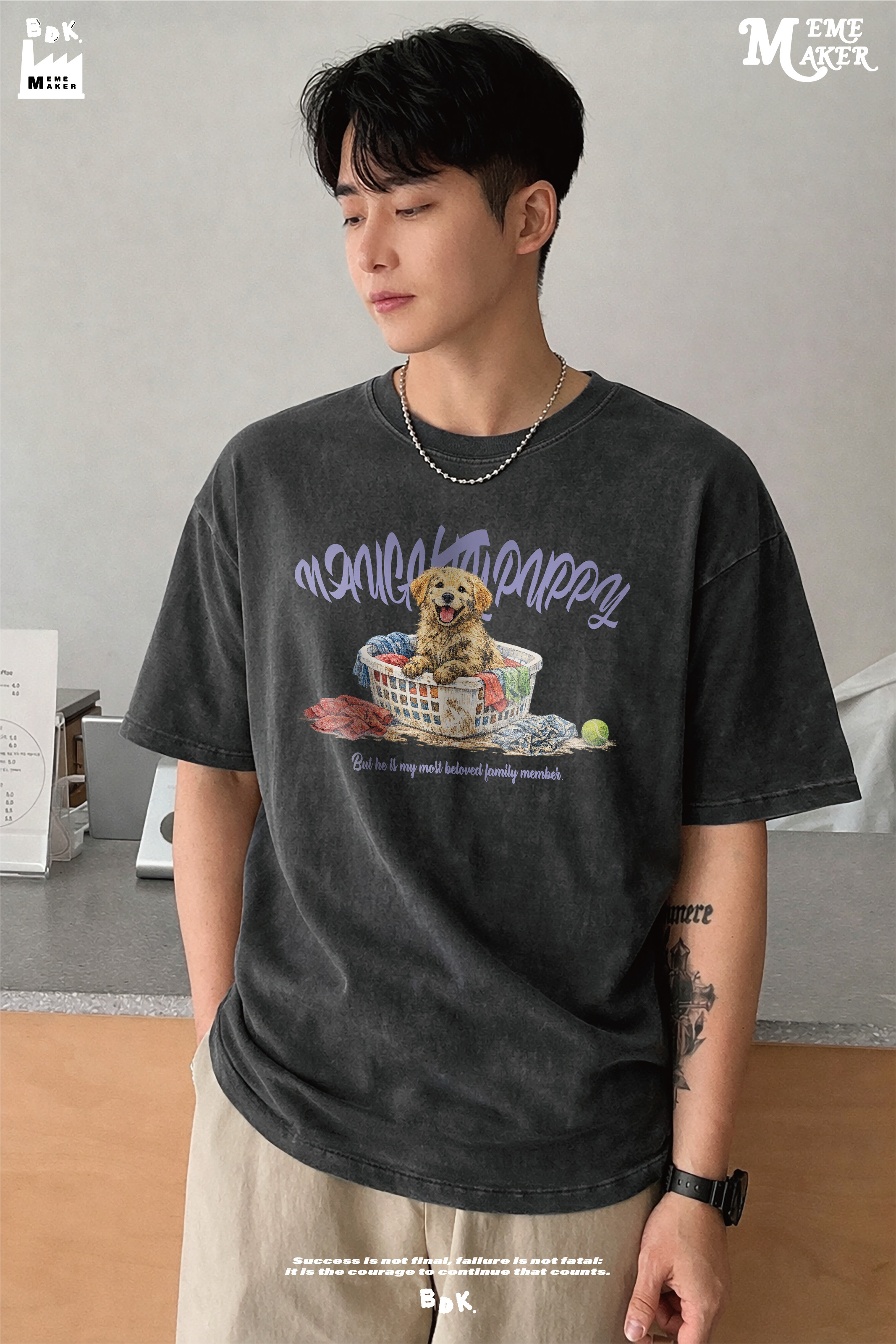 BDK.製造 - 搗蛋狗勾 - 水洗短T〈BDK2621〉